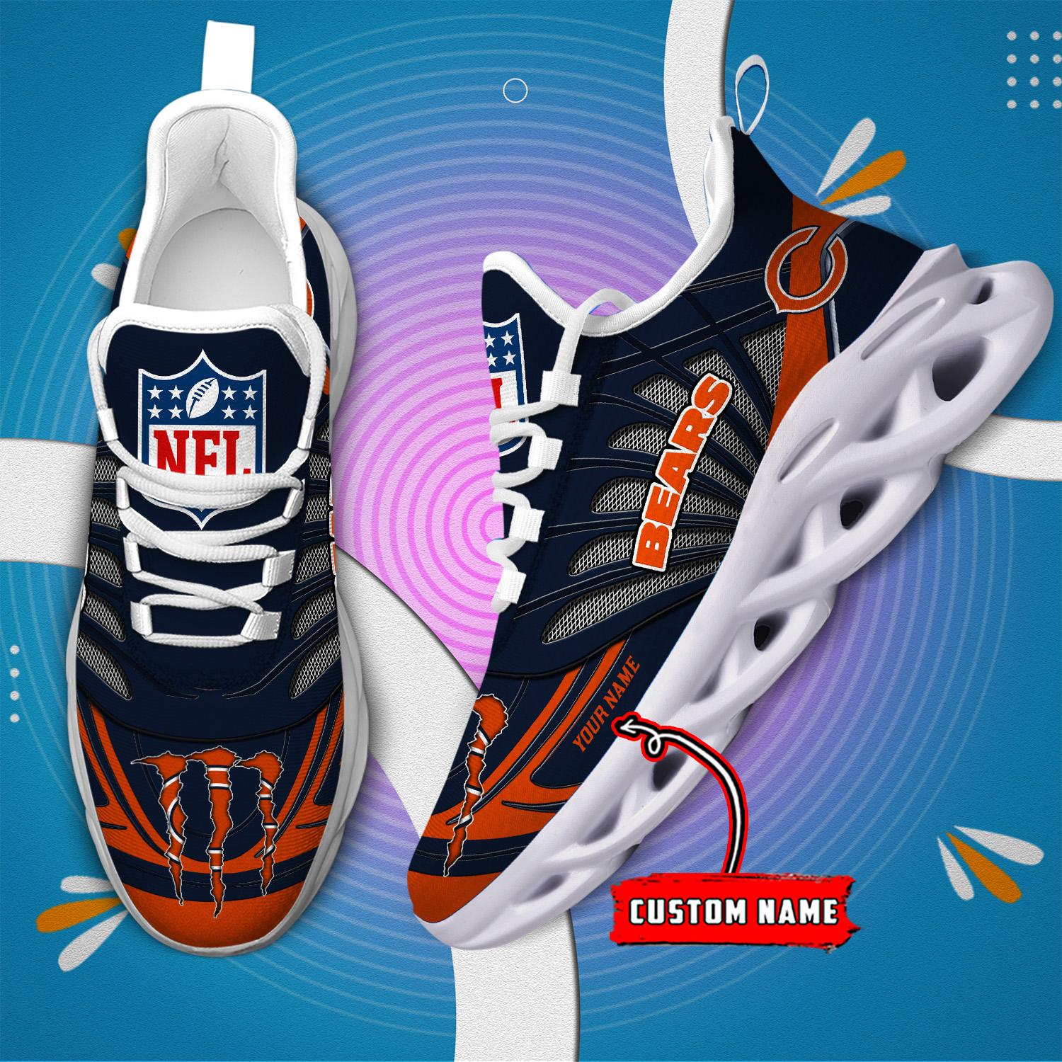 Personalized Chicago Bears Max Soul Shoes Sneakers for Men And Women – NFL Football Fan Shoes, Team Sneakers - Image 6