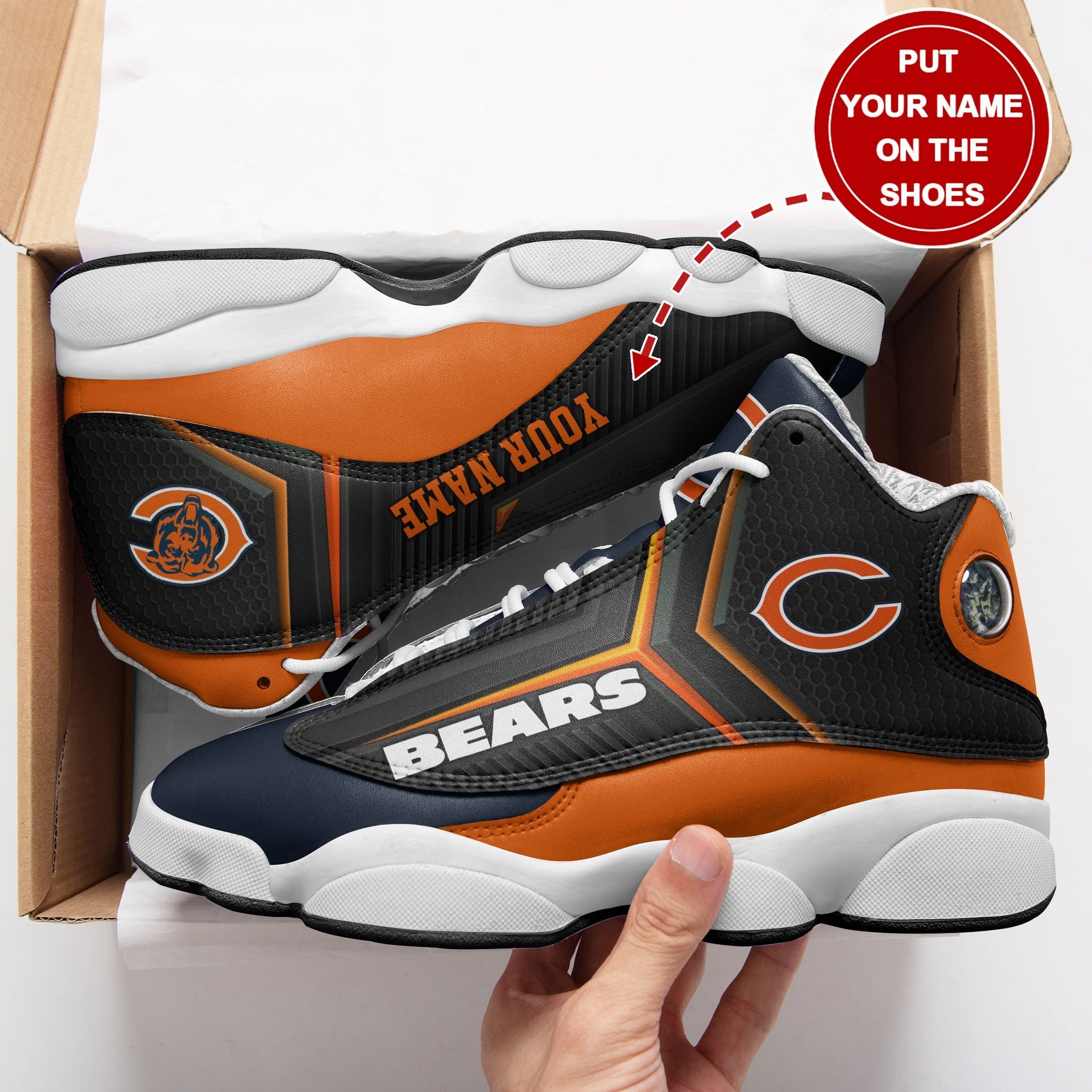 Personalized Chicago Bears NFL JD13 Sneakers Shoes for Men & Women | Custom Fan Gift