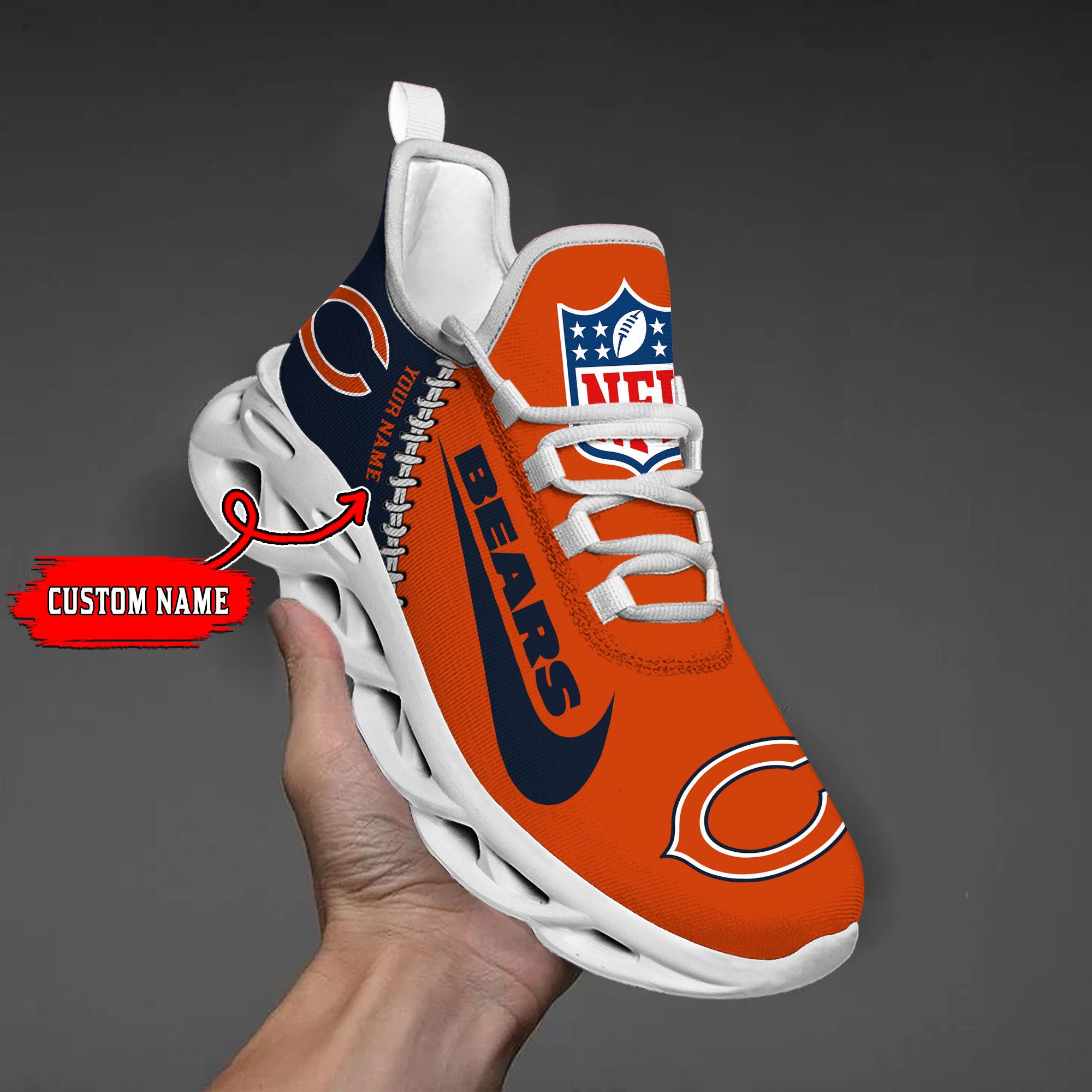 Personalized Chicago Bears NFL Max Soul Shoes Sneakers for Men And Women – NFL Football Fan Shoes, Team Sneakers