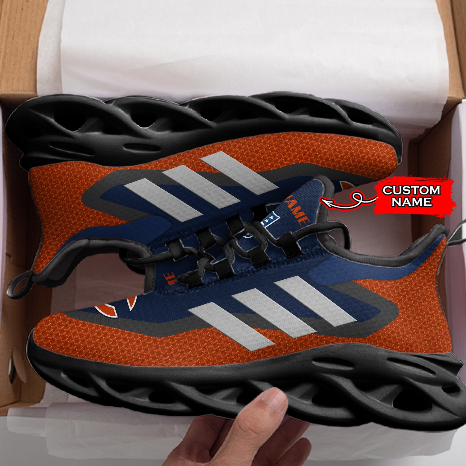 Personalized Chicago Bears NFL Max Soul Shoes Sneakers for Men And Women – NFL Football Fan Shoes, Team Sneakers - Image 4