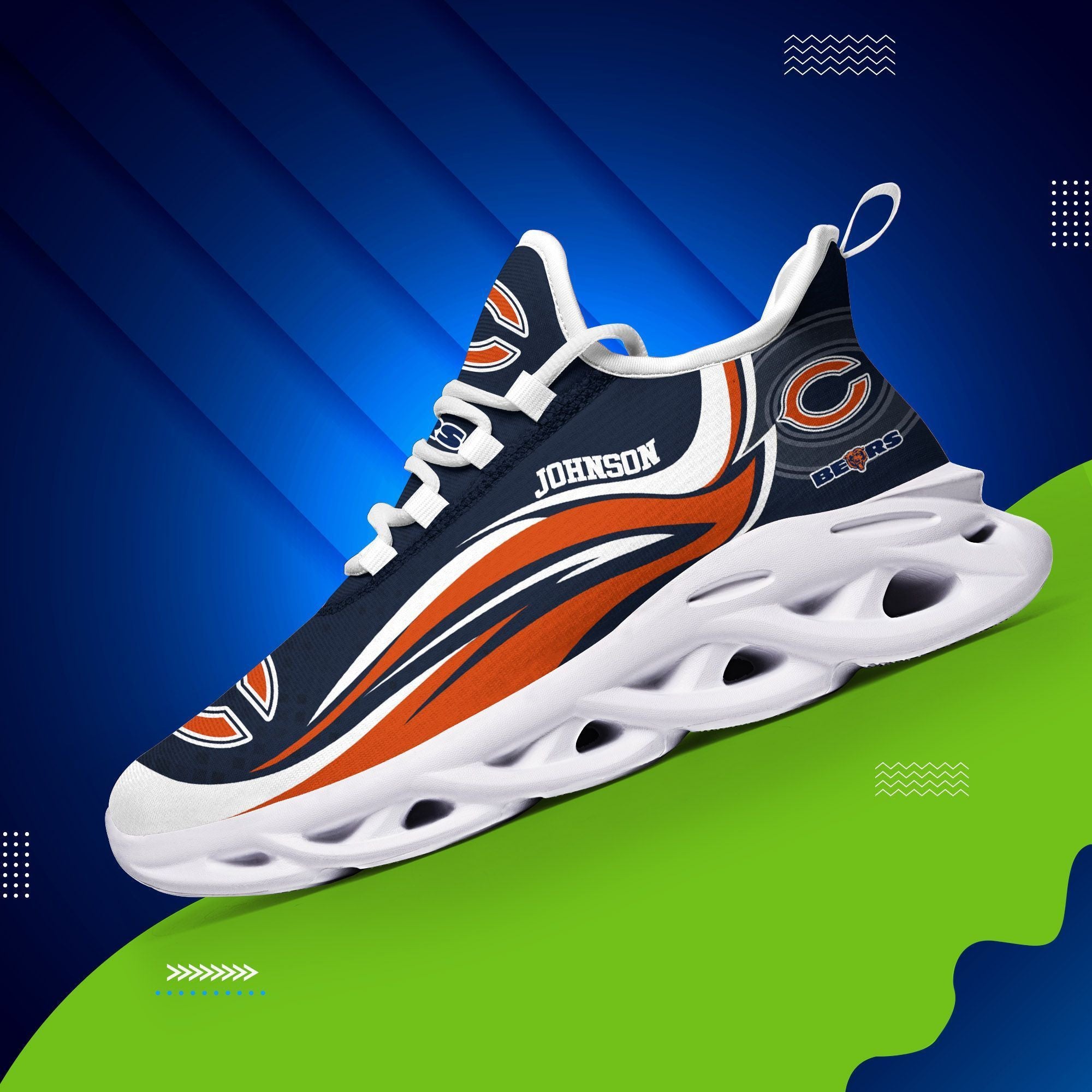 Personalized Chicago Bears NFL Max Soul Shoes Sneakers for Men And Women – NFL Football Fan Shoes, Team Sneakers