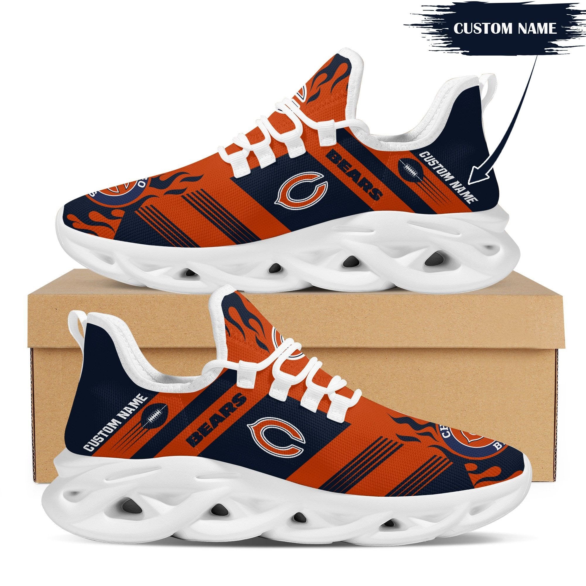 Personalized Chicago Bears NFL Max Soul Shoes Sneakers for Men And Women – NFL Football Fan Shoes, Team Sneakers