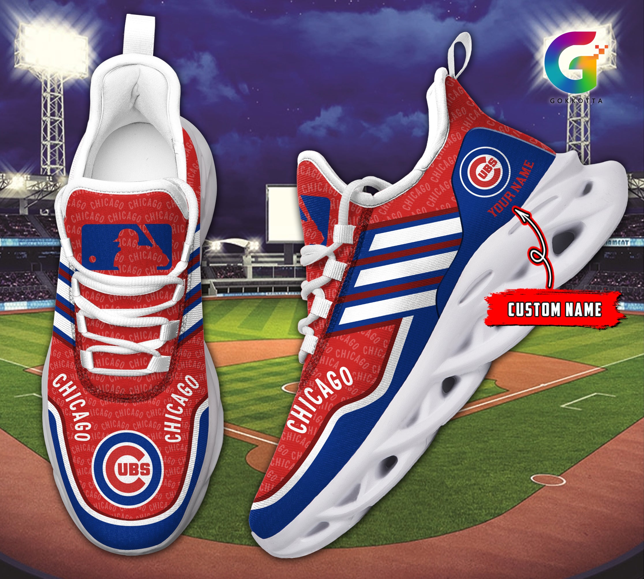 Personalized Chicago Cubs MLB Max Soul Shoes Sneakers for Men And Women – MLB Baseball Fan Shoes, Team Sneakers