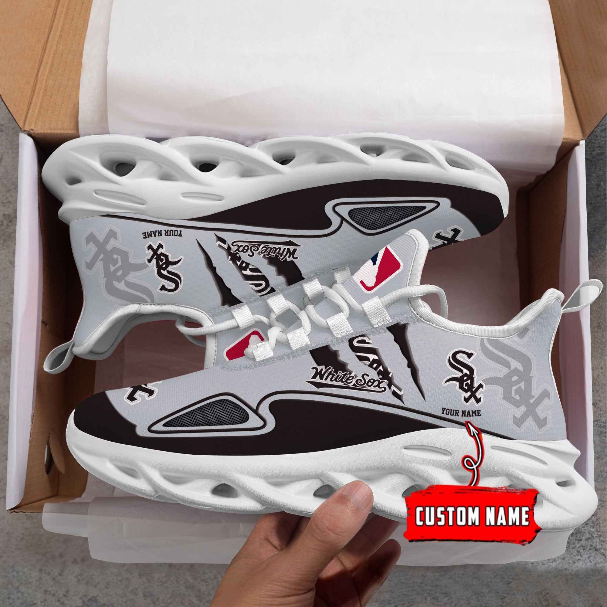 Personalized Chicago White Sox Max Soul Shoes Sneakers for Men And Women – MLB Baseball Fan Shoes, Team Sneakers - Image 6