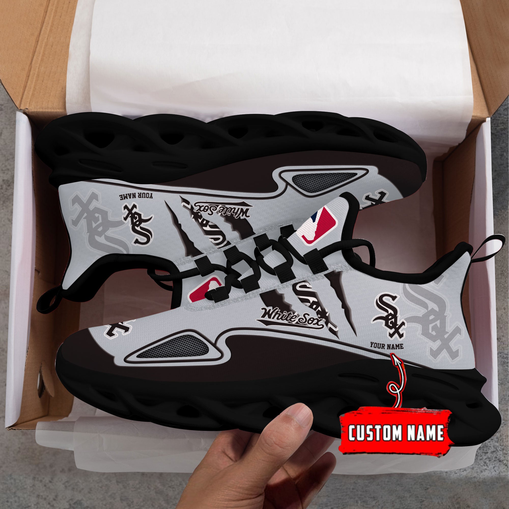 Personalized Chicago White Sox Max Soul Shoes Sneakers for Men And Women – MLB Baseball Fan Shoes, Team Sneakers - Image 5