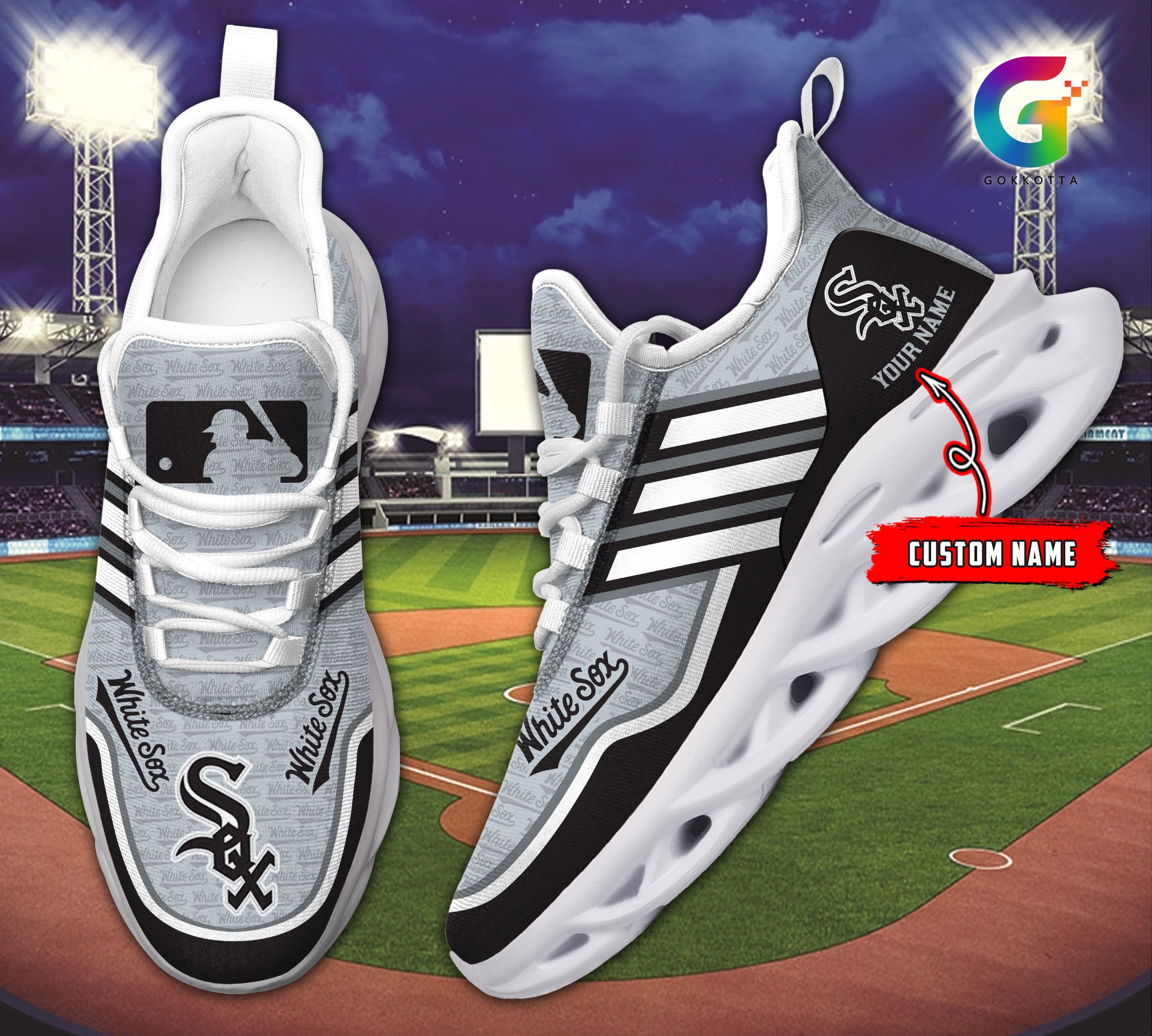 Personalized Chicago White Sox MLB Max Soul ShoesSneakers for Men And Women – MLB Baseball Fan Shoes, Team Sneakers