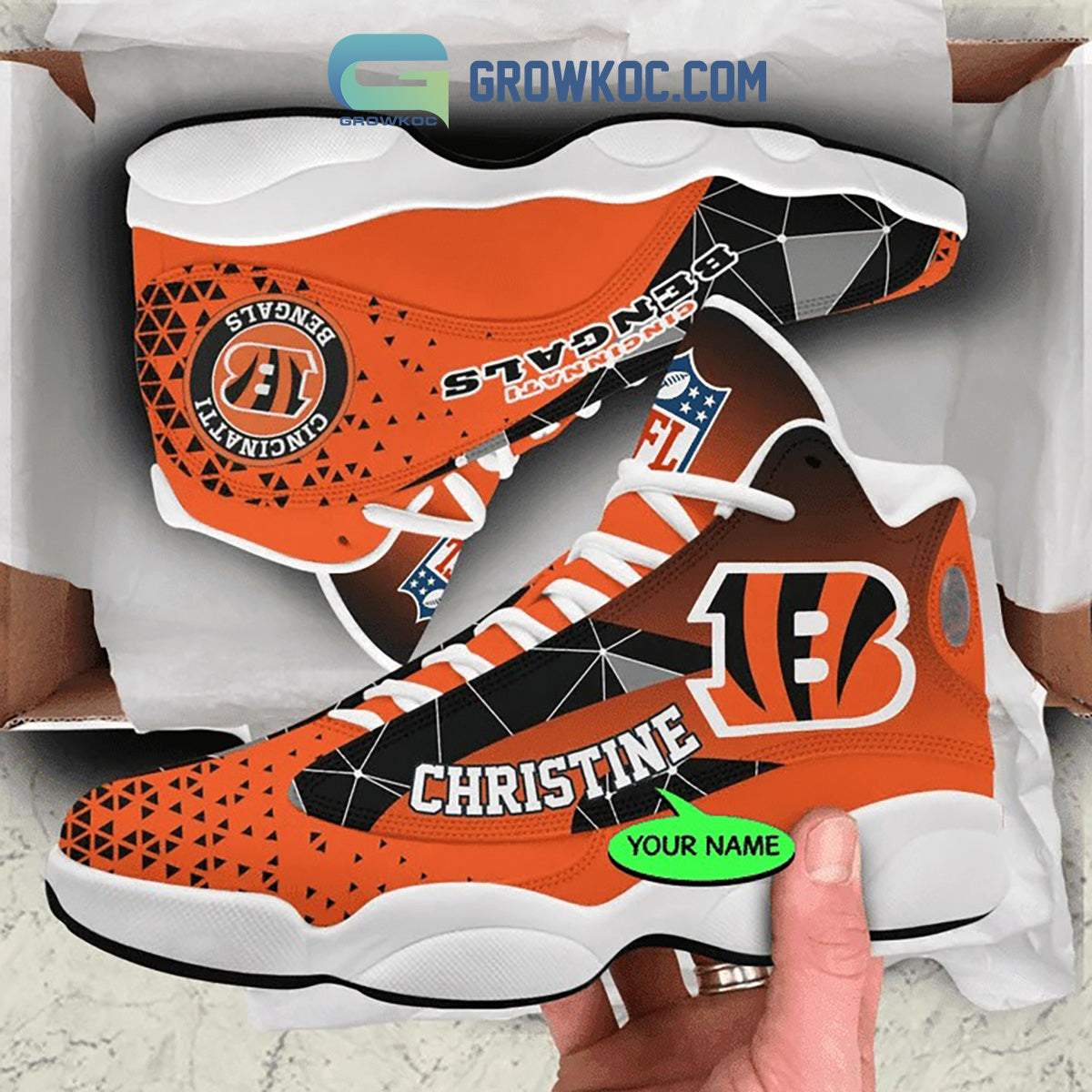 Personalized Cincinnati Bengals JD13 Sneakers Shoes for Men & Women | Custom Fan Gift
