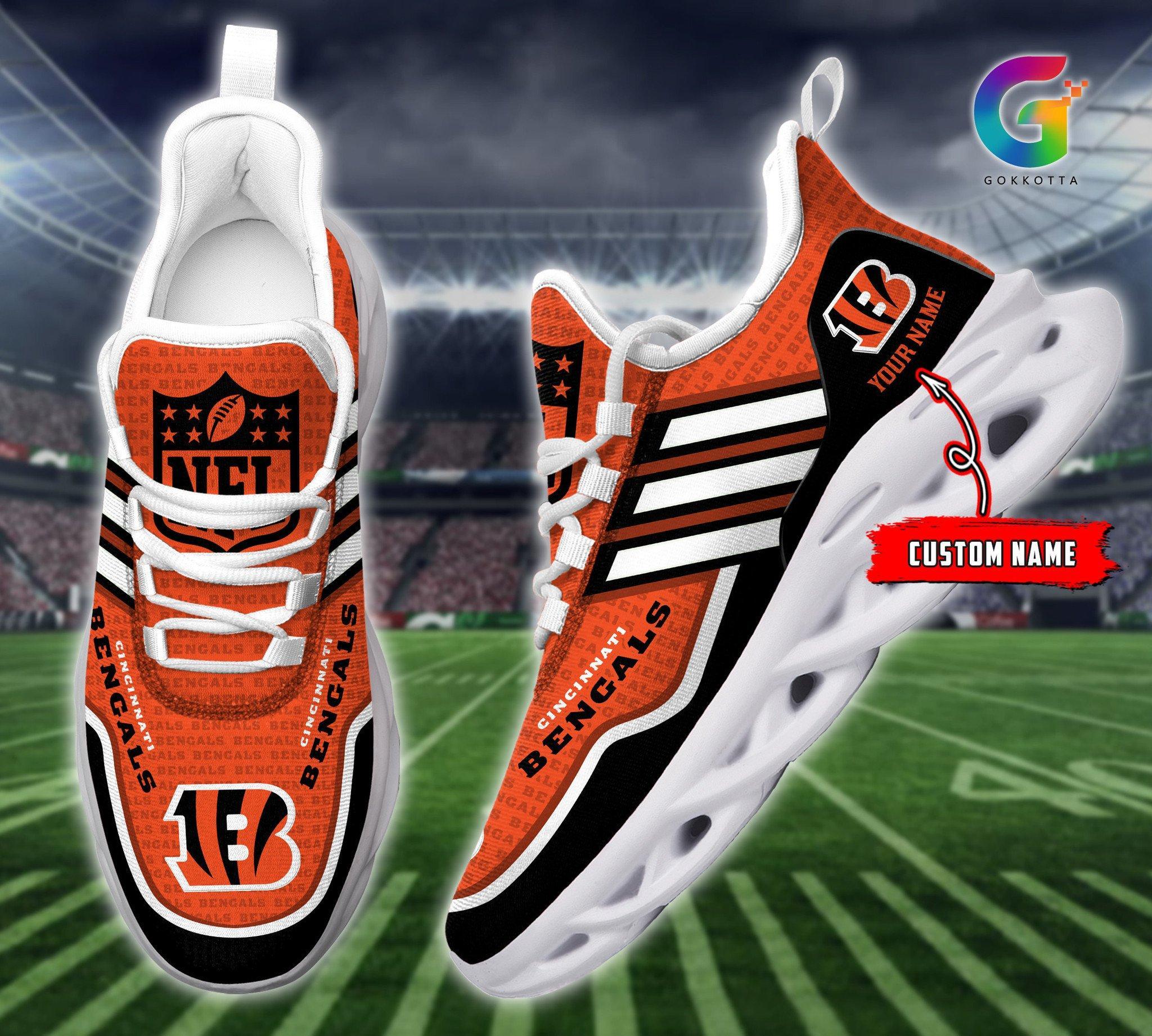 Personalized Cincinnati Bengals Max Soul Shoes Sneakers for Men And Women – NFL Football Fan Shoes, Team Sneakers