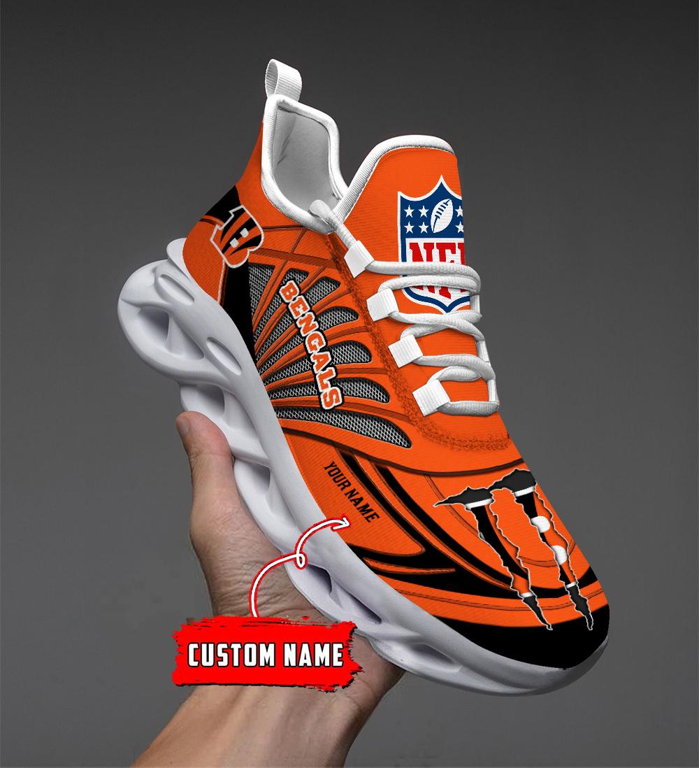 Personalized Cincinnati Bengals Max Soul Shoes Sneakers for Men And Women – NFL Football Fan Shoes, Team Sneakers