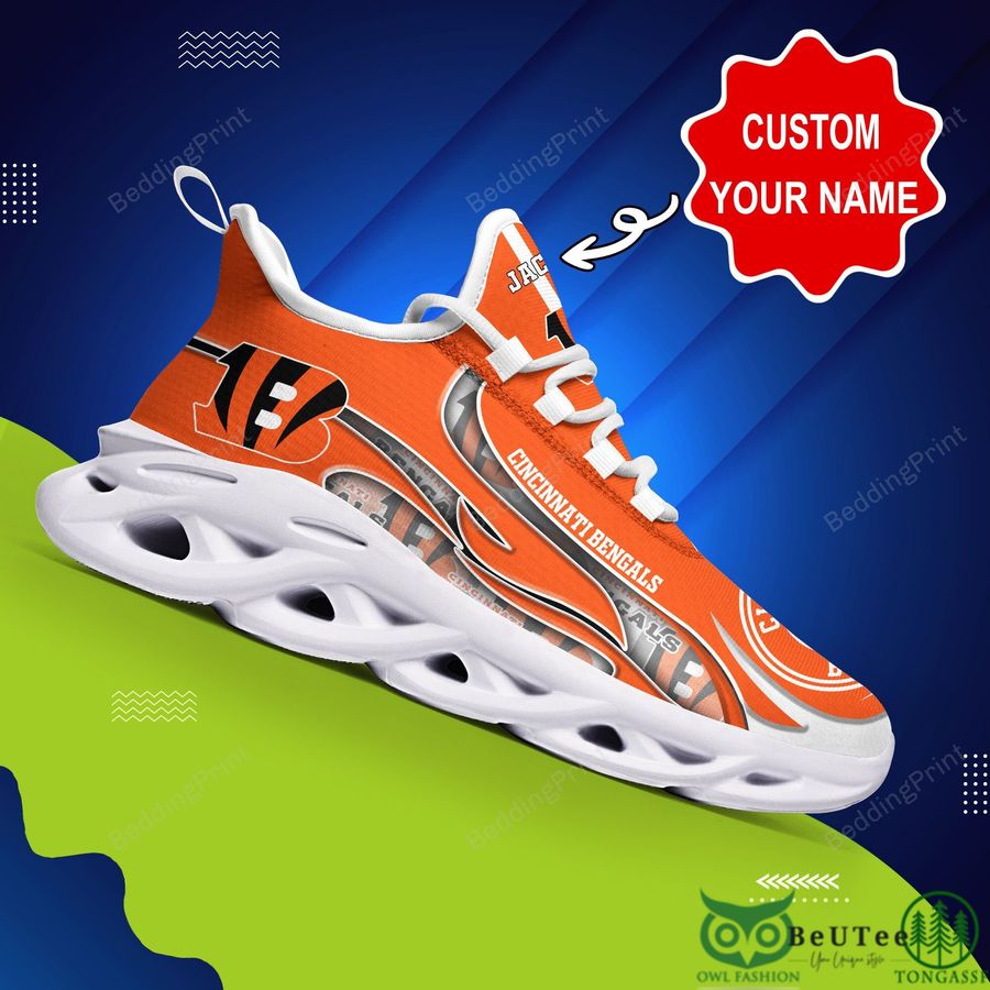 Personalized Cincinnati Bengals Max Soul Shoes Sneakers for Men And Women – NFL Football Fan Shoes, Team Sneakers