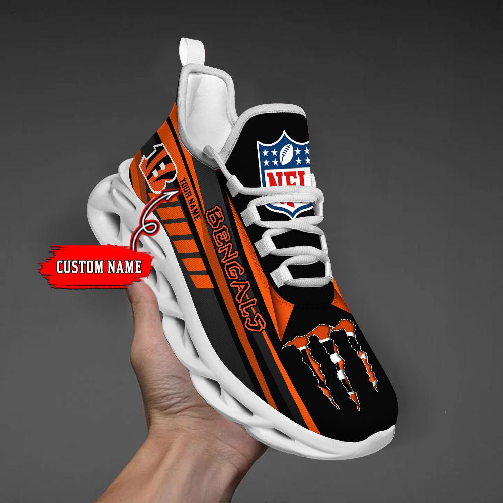 Personalized Cincinnati Bengals Max Soul Shoes Sneakers for Men And Women – NFL Football Fan Shoes, Team Sneakers