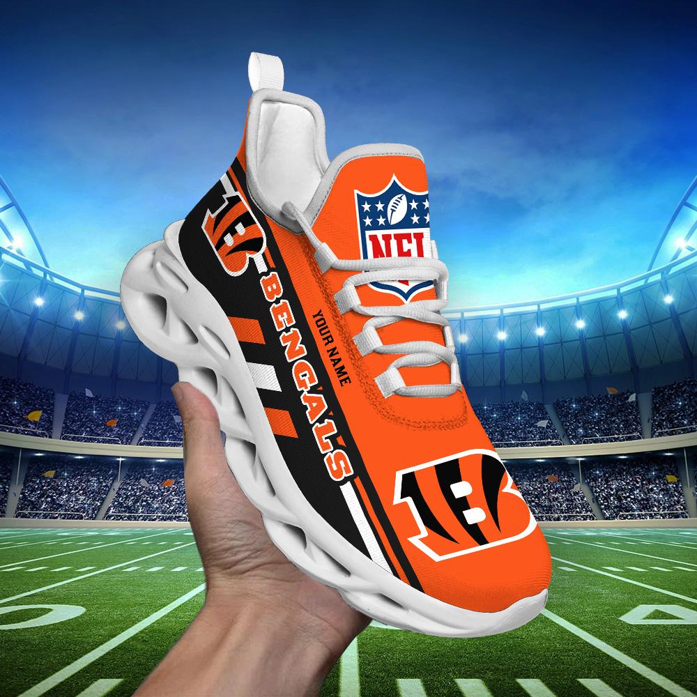 Personalized Cincinnati Bengals Max Soul Shoes Sneakers for Men And Women – NFL Football Fan Shoes, Team Sneakers
