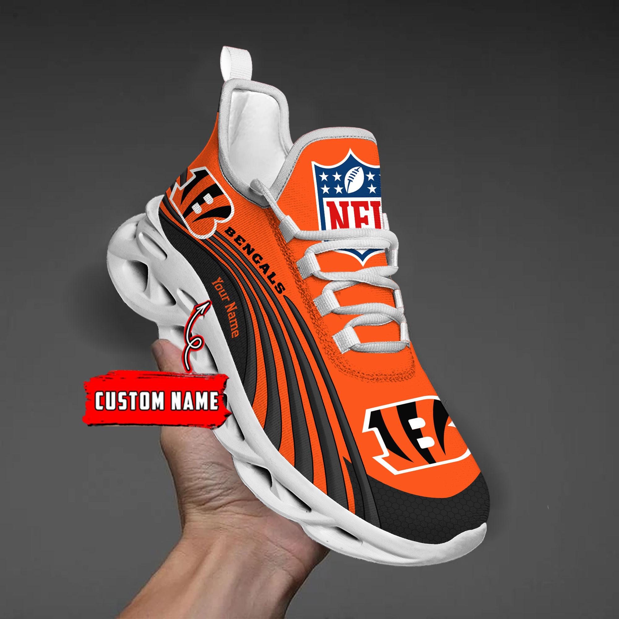 Personalized Cincinnati Bengals Max Soul Shoes Sneakers for Men And Women – NFL Football Fan Shoes, Team Sneakers