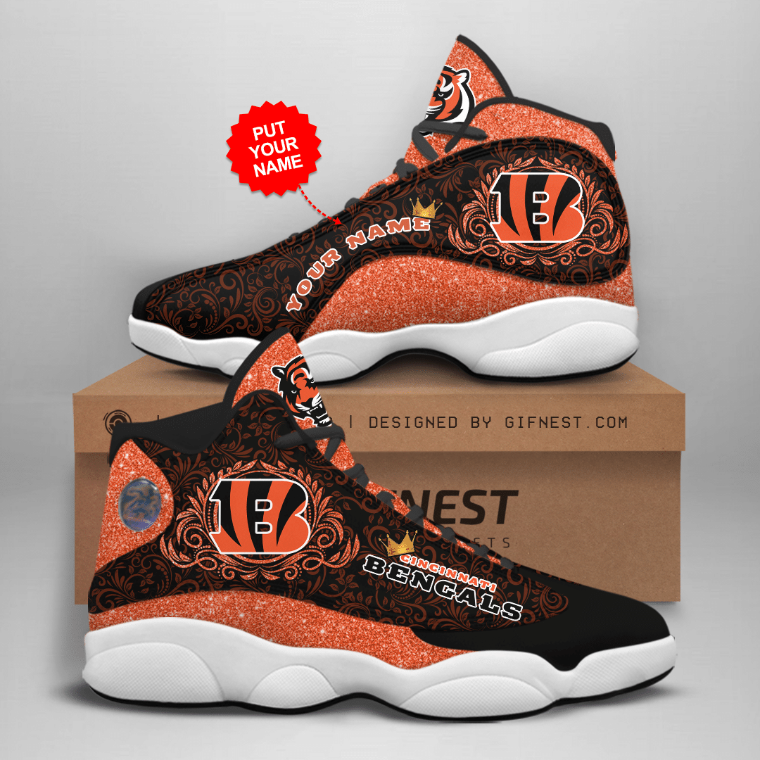 Personalized Cincinnati Bengals NFL JD13 Sneakers Shoes for Men & Women | Custom Fan Gift