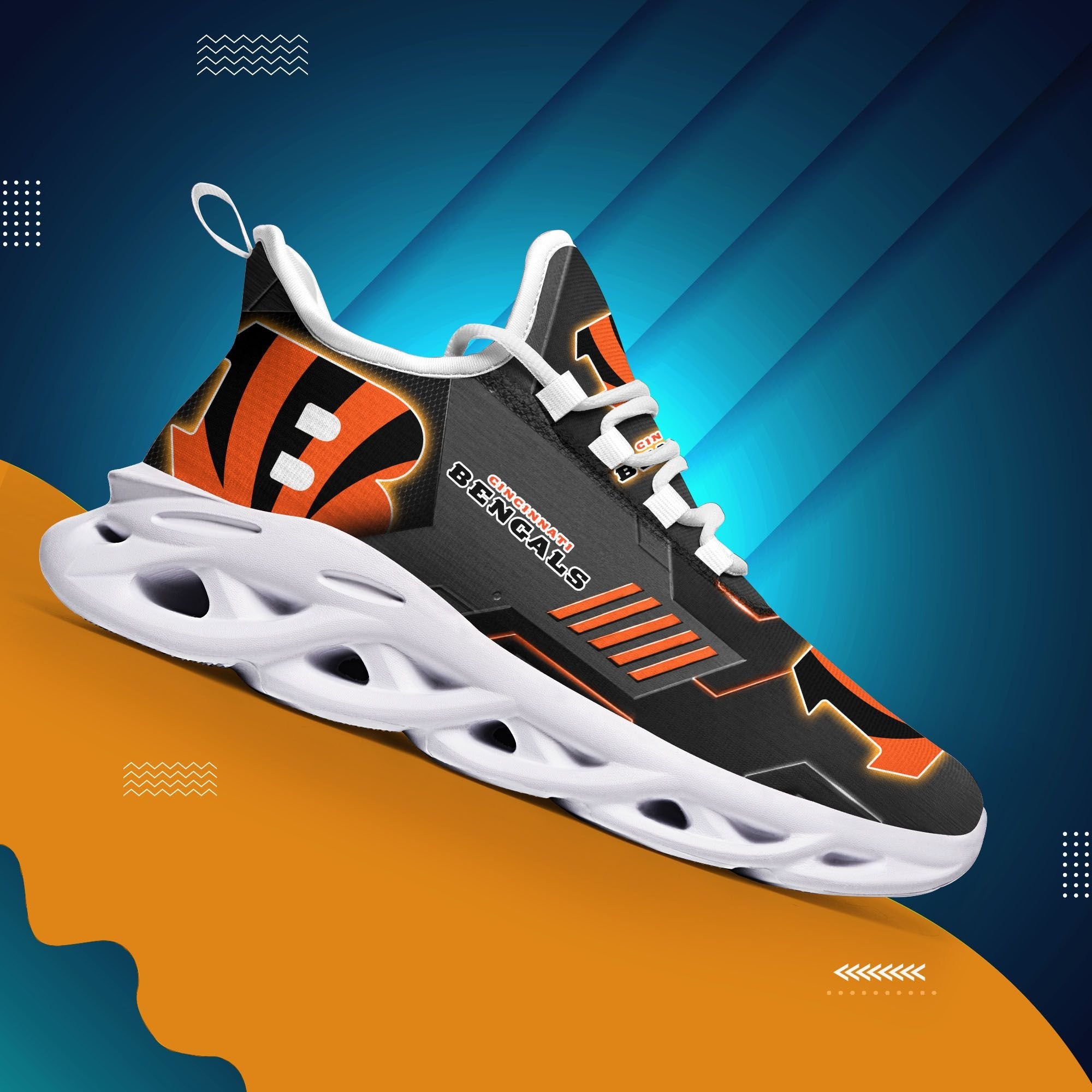 Personalized Cincinnati Bengals NFL Max Soul Shoes Sneakers for Men And Women – NFL Football Fan Shoes, Team Sneakers