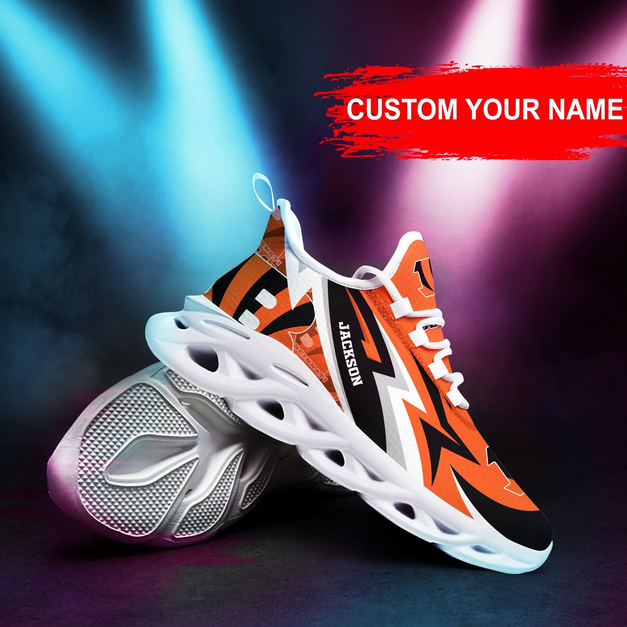 Personalized Cincinnati Bengals NFL Max Soul Shoes Sneakers for Men And Women – NFL Football Fan Shoes, Team Sneakers - Image 4