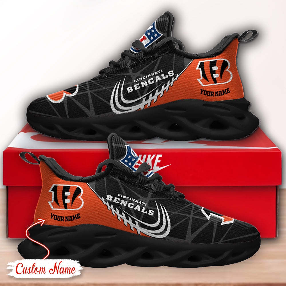 Personalized Cincinnati Bengals NFL Max Soul Shoes Sneakers for Men And Women – NFL Football Fan Shoes, Team Sneakers