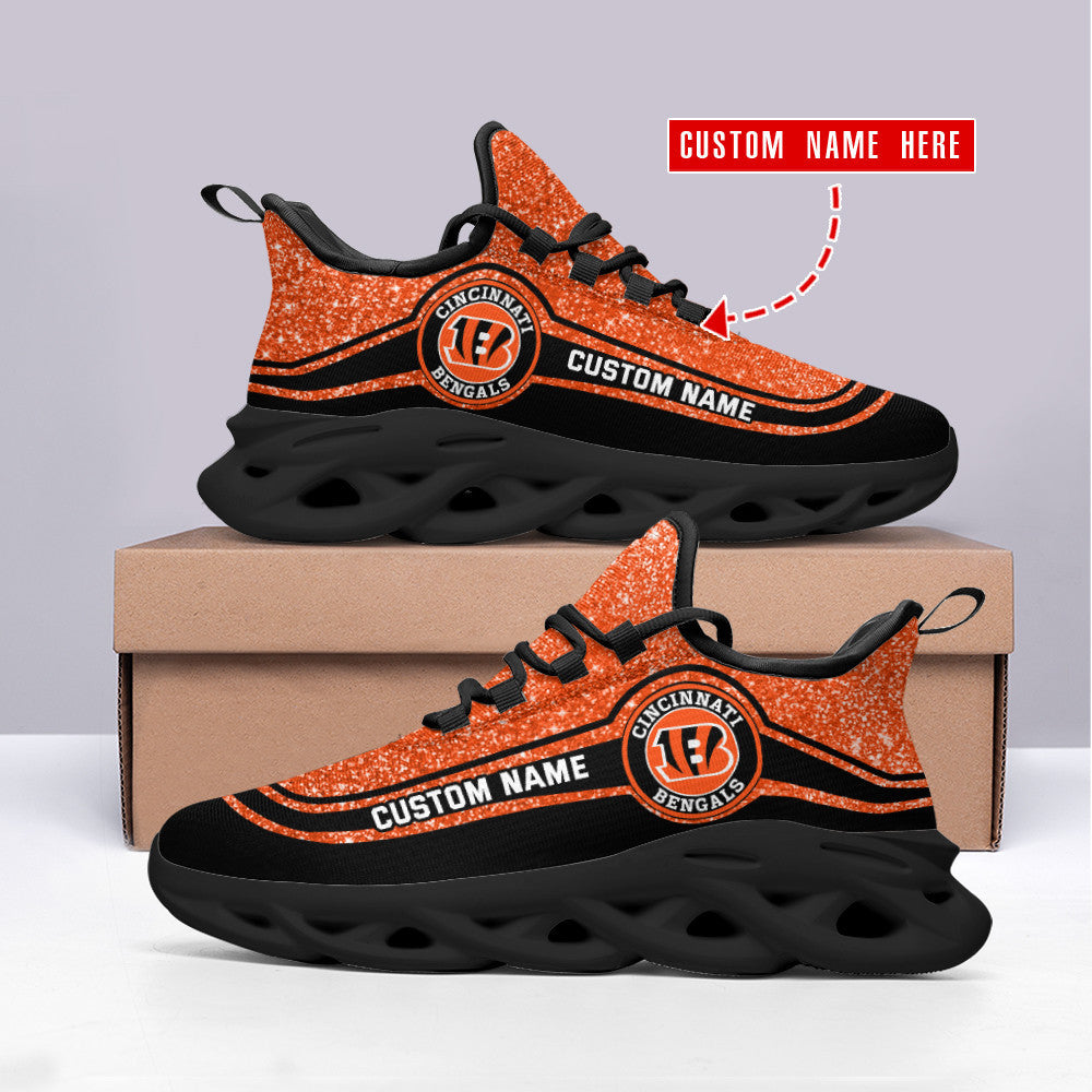 Personalized Cincinnati Bengals NFL Max Soul Shoes Sneakers for Men And Women – NFL Football Fan Shoes, Team Sneakers