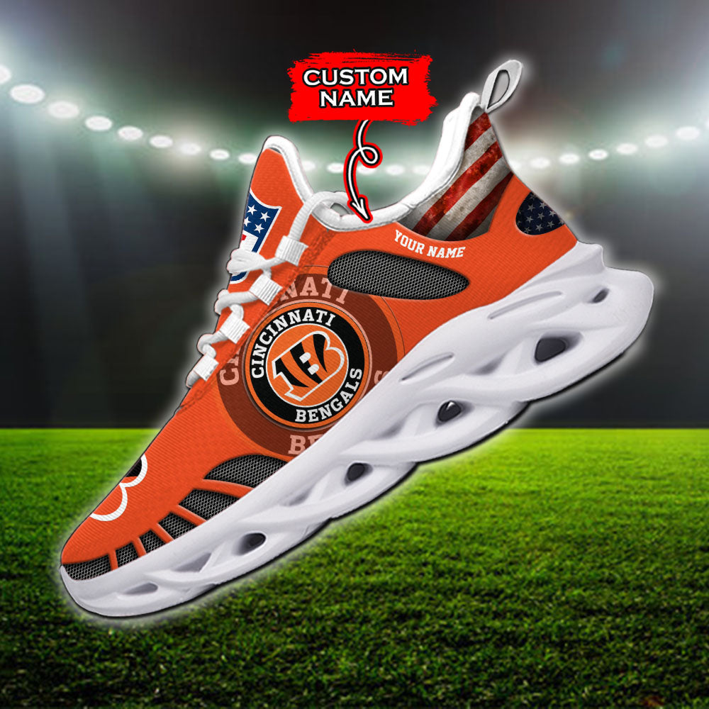Personalized Cincinnati Bengals NFL Max Soul Shoes Sneakers for Men And Women – NFL Football Fan Shoes, Team Sneakers