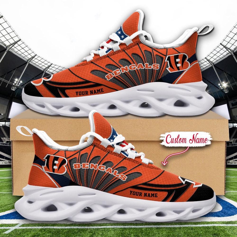 Personalized Cincinnati Bengals NFL Max Soul Shoes Sneakers for Men And Women – NFL Football Fan Shoes, Team Sneakers