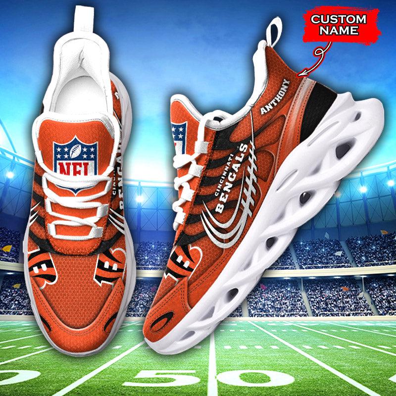 Personalized Cincinnati Bengals NFL Max Soul Shoes Sneakers for Men And Women – NFL Football Fan Shoes, Team Sneakers