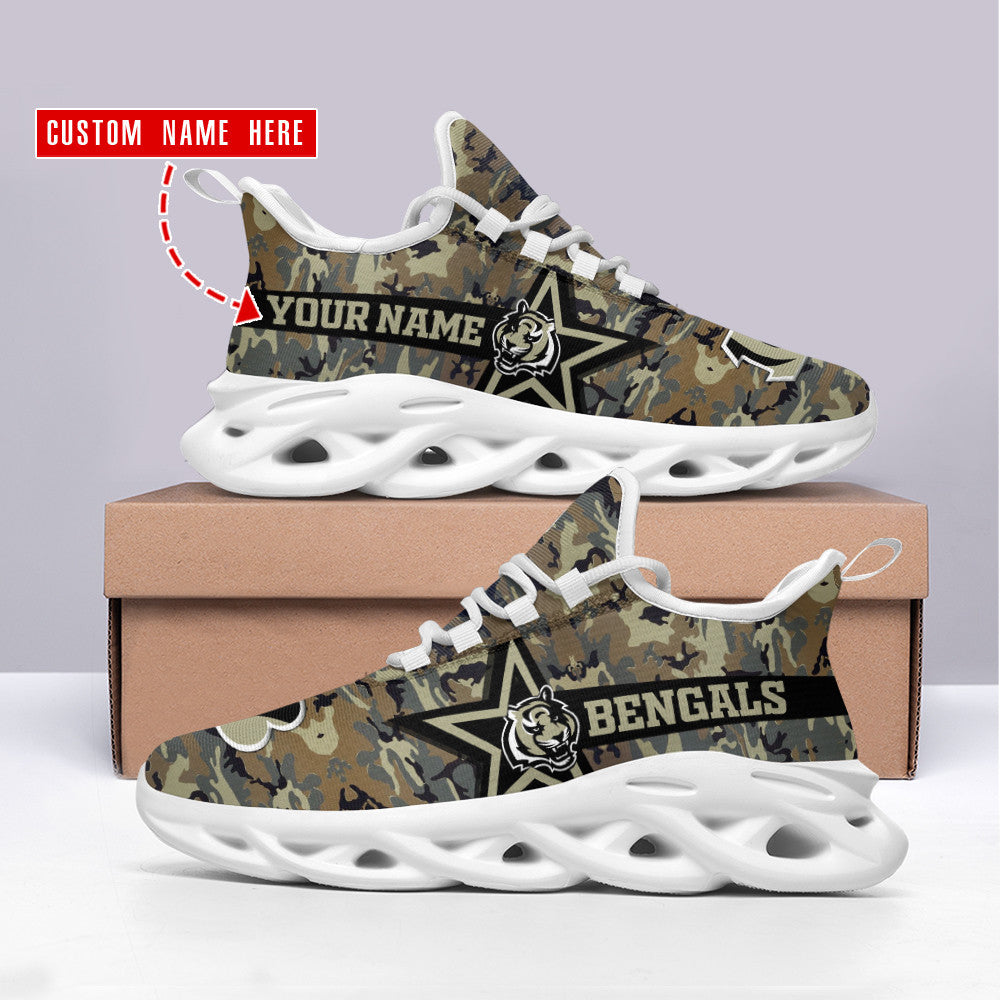 Personalized Cincinnati Bengals NFL Max Soul Shoes Sneakers for Men And Women – NFL Football Fan Shoes, Team Sneakers