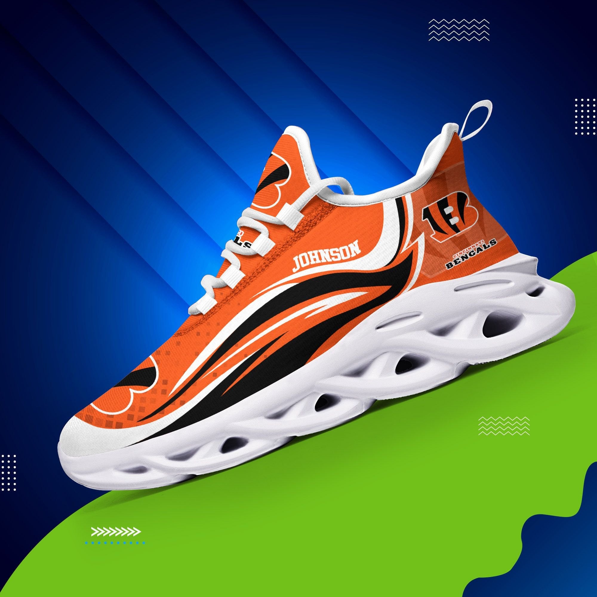 Personalized Cincinnati Bengals NFL Max Soul Shoes Sneakers for Men And Women – NFL Football Fan Shoes, Team Sneakers
