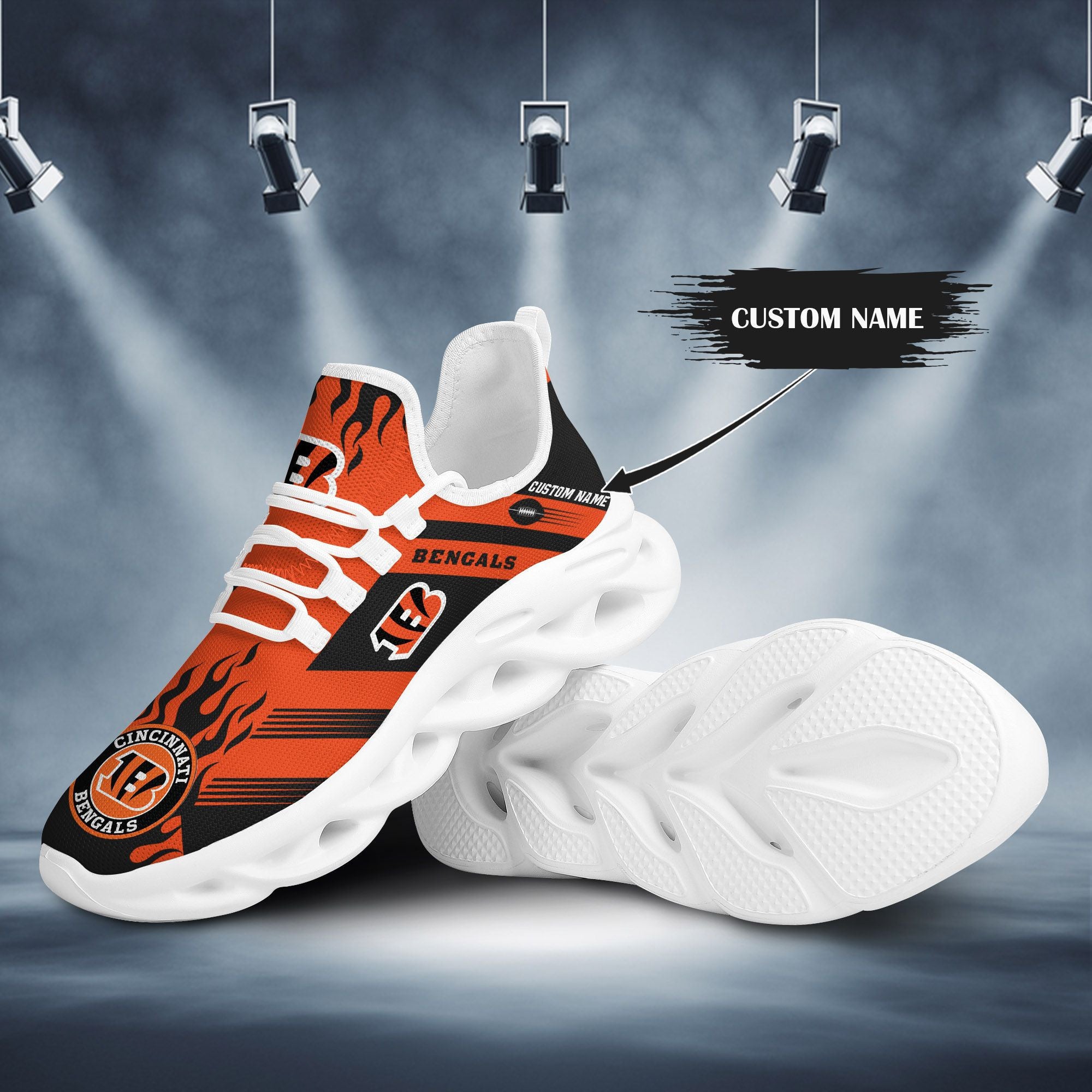Personalized Cincinnati Bengals NFL Max Soul Shoes Sneakers for Men And Women – NFL Football Fan Shoes, Team Sneakers - Image 3