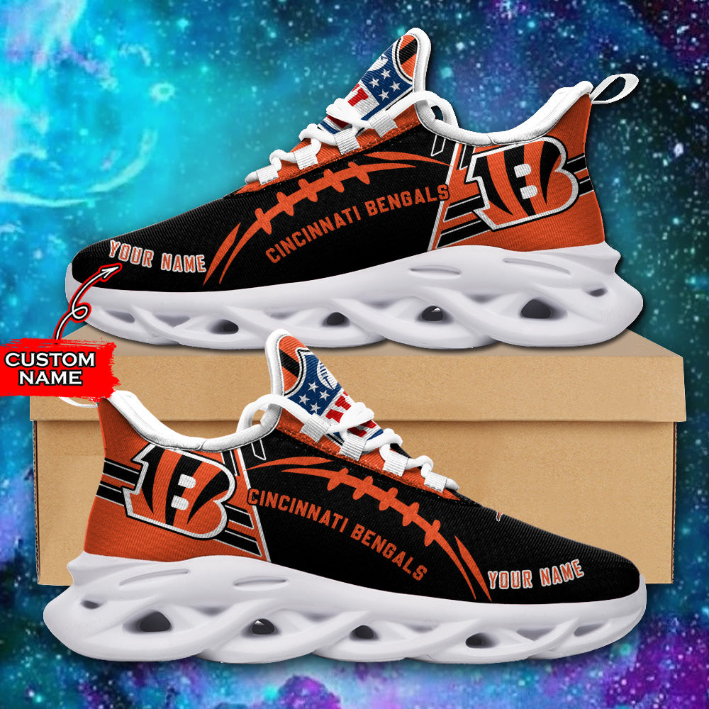 Personalized Cincinnati Bengals NFL Max Soul Shoes Sneakers for Men And Women – NFL Football Fan Shoes, Team Sneakers