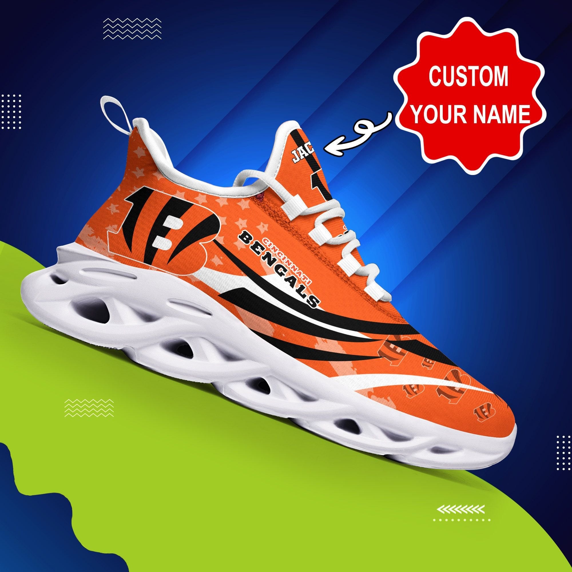 Personalized Cincinnati Bengals NFL Max Soul Shoes Sneakers for Men And Women – NFL Football Fan Shoes, Team Sneakers - Image 3