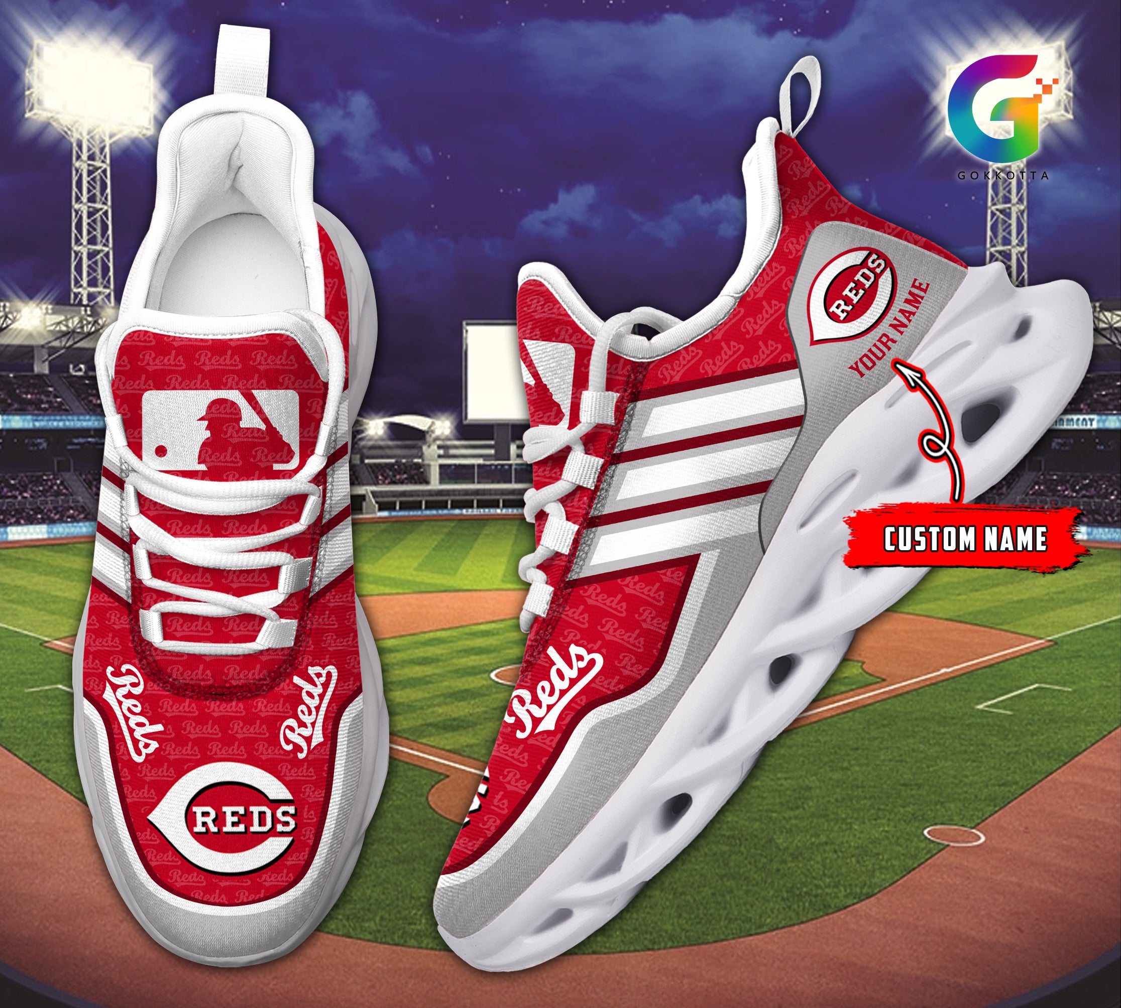 Personalized Cincinnati Reds MLB Max Soul Shoes Sneakers for Men And Women – MLB Baseball Fan Shoes, Team Sneakers
