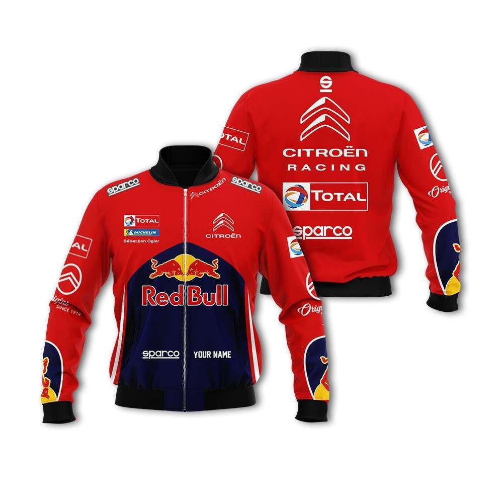 Personalized Citroen World Rally Team Racing Red Bull Bomber Jacket | Streetwear Jacket for Men & Women | Fan Gift