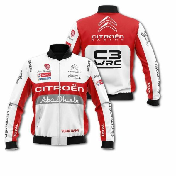 Personalized Citroen World Rally Team Racing Sparco Bomber Jacket | Motorsport Racing Jacket for Men & Women | Racing Fan Gift