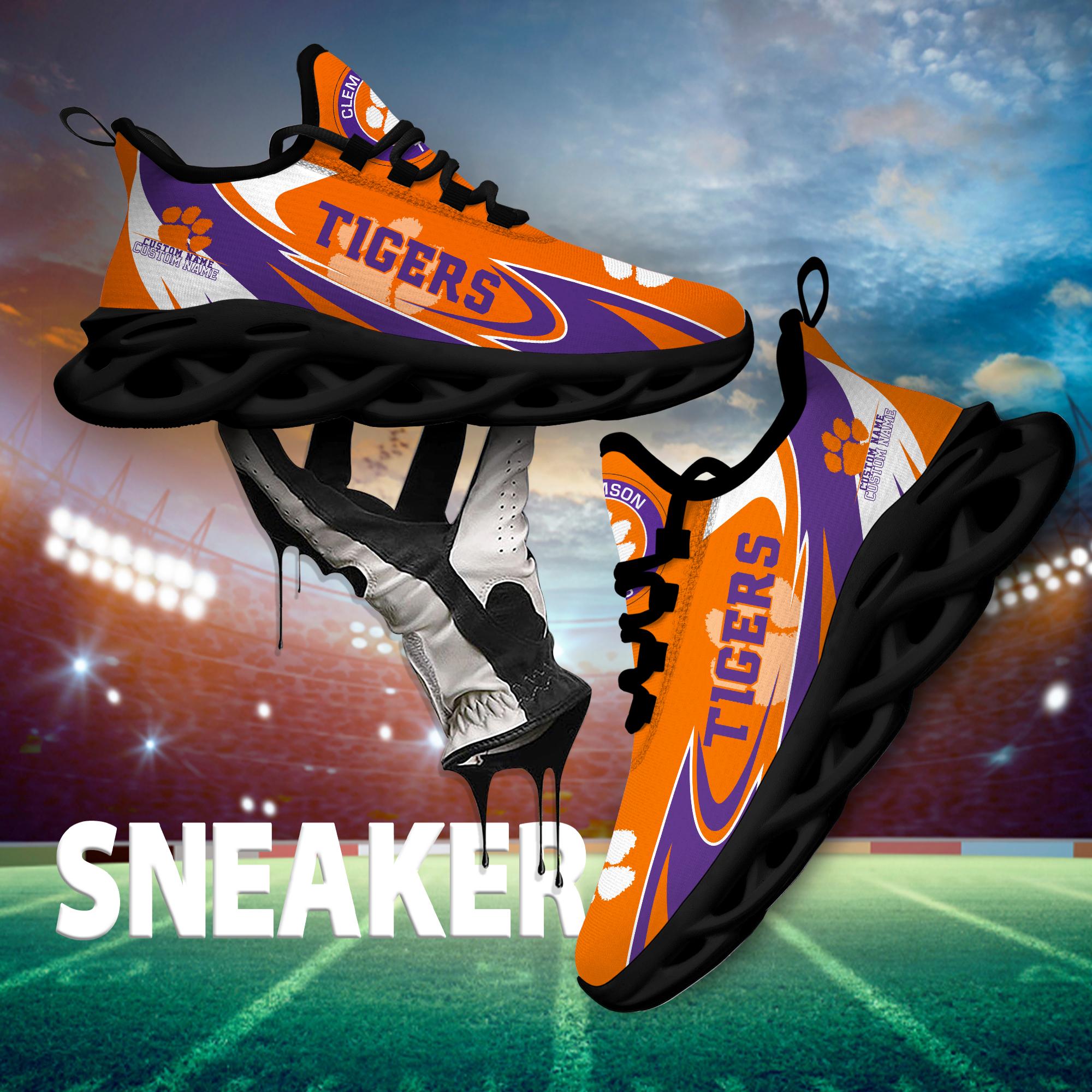 Personalized Clemson Tigers Max Soul Shoes Sneakers for Men And Women – MLB Baseball Fan Shoes, Team Sneakers - Image 7