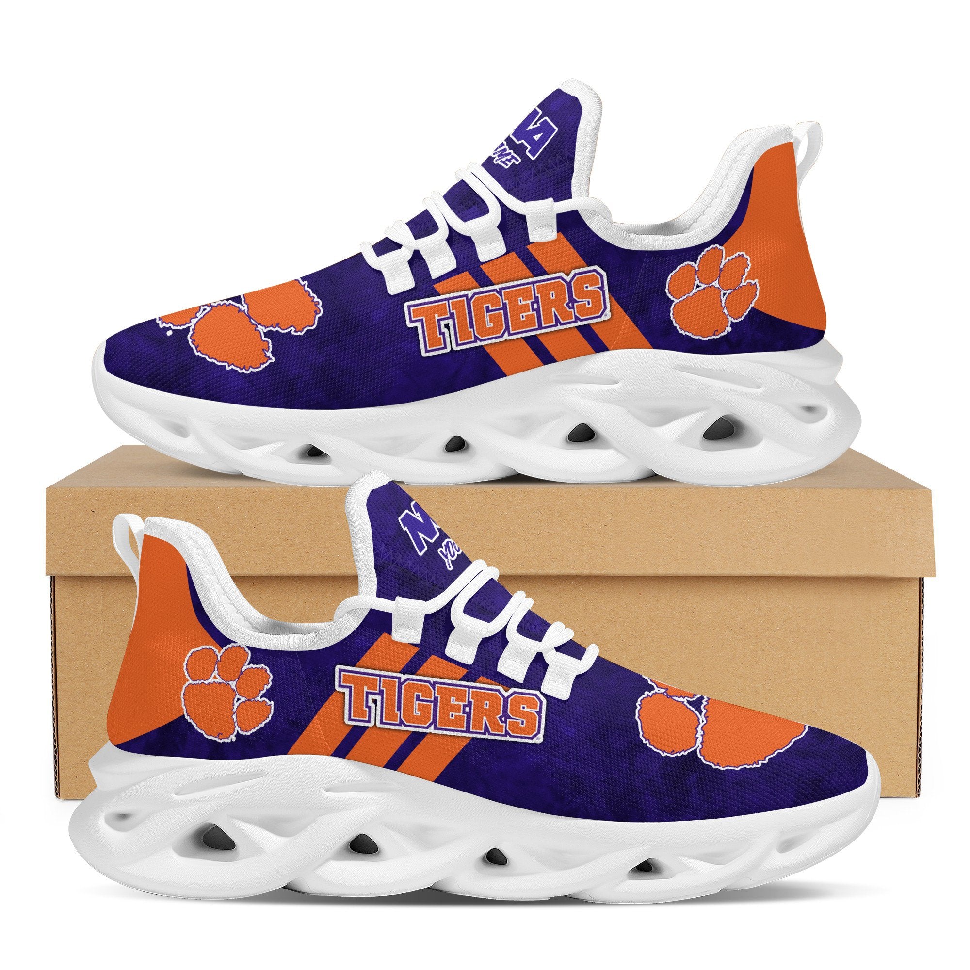 Personalized Clemson Tigers Max Soul Shoes Sneakers for Men And Women – MLB Baseball Fan Shoes, Team Sneakers
