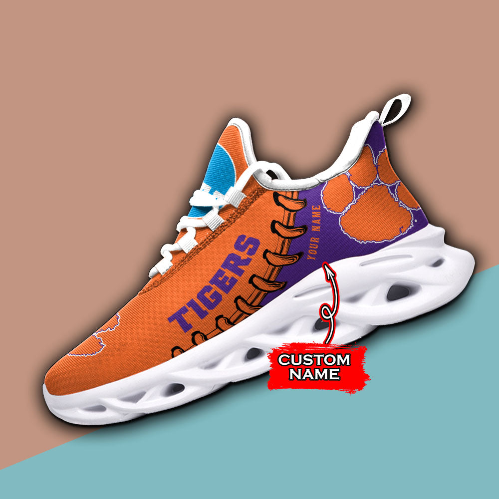 Personalized Clemson Tigers NCAA Max Soul Shoes Sneakers for Men And Women – NCAA Fan Shoes, Team Sneakers - Image 3