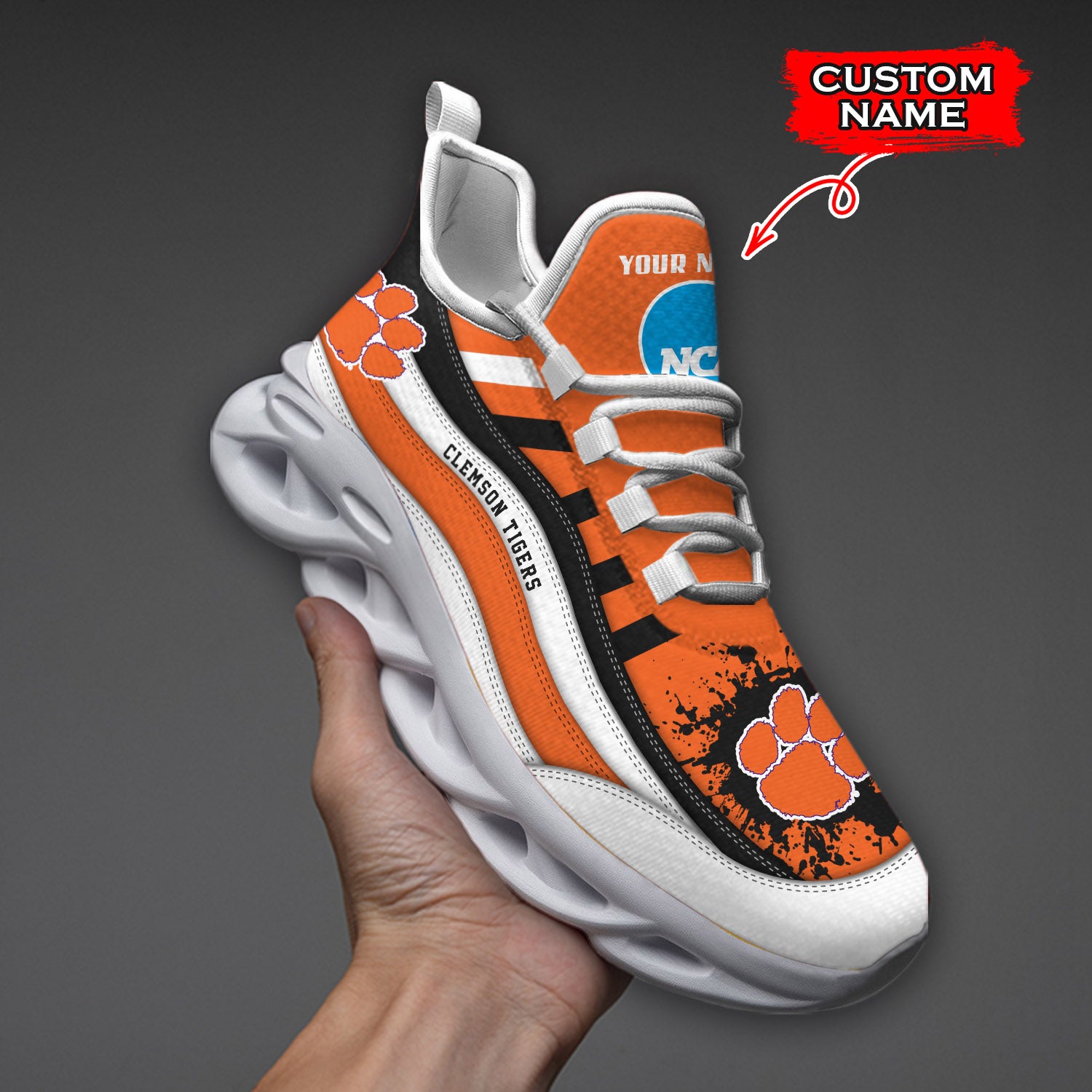 Personalized Clemson Tigers NCAA Max Soul Shoes Sneakers for Men And Women – NCAA Fan Shoes, Team Sneakers