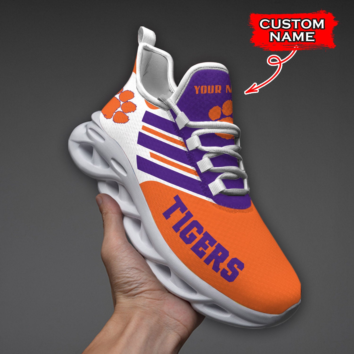 Personalized Clemson Tigers NCAA Max Soul Shoes Sneakers for Men And Women – NCAA Fan Shoes, Team Sneakers