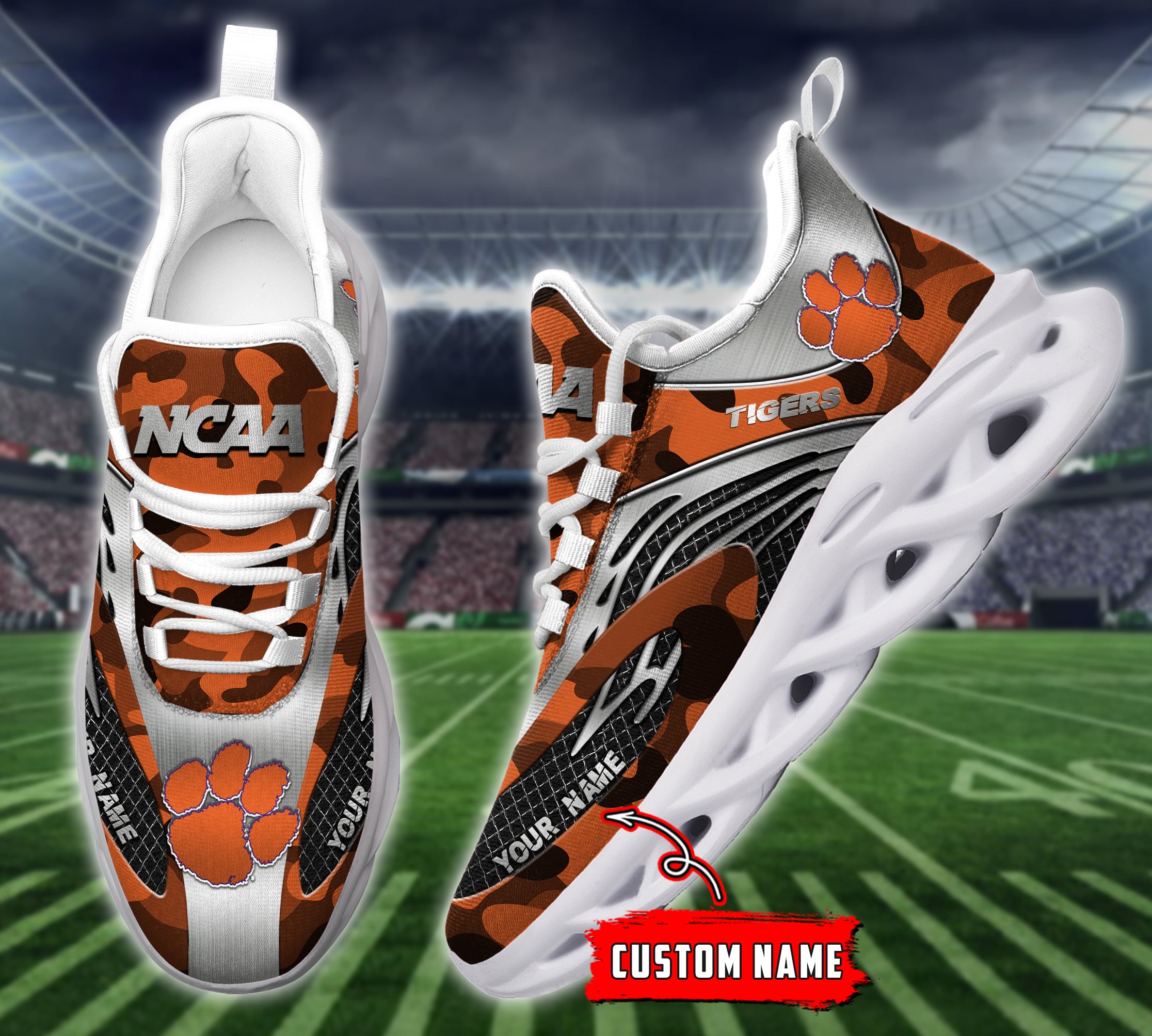 Personalized Clemson Tigers NCAA Max Soul Shoes Sneakers for Men And Women – NCAA Fan Shoes, Team Sneakers