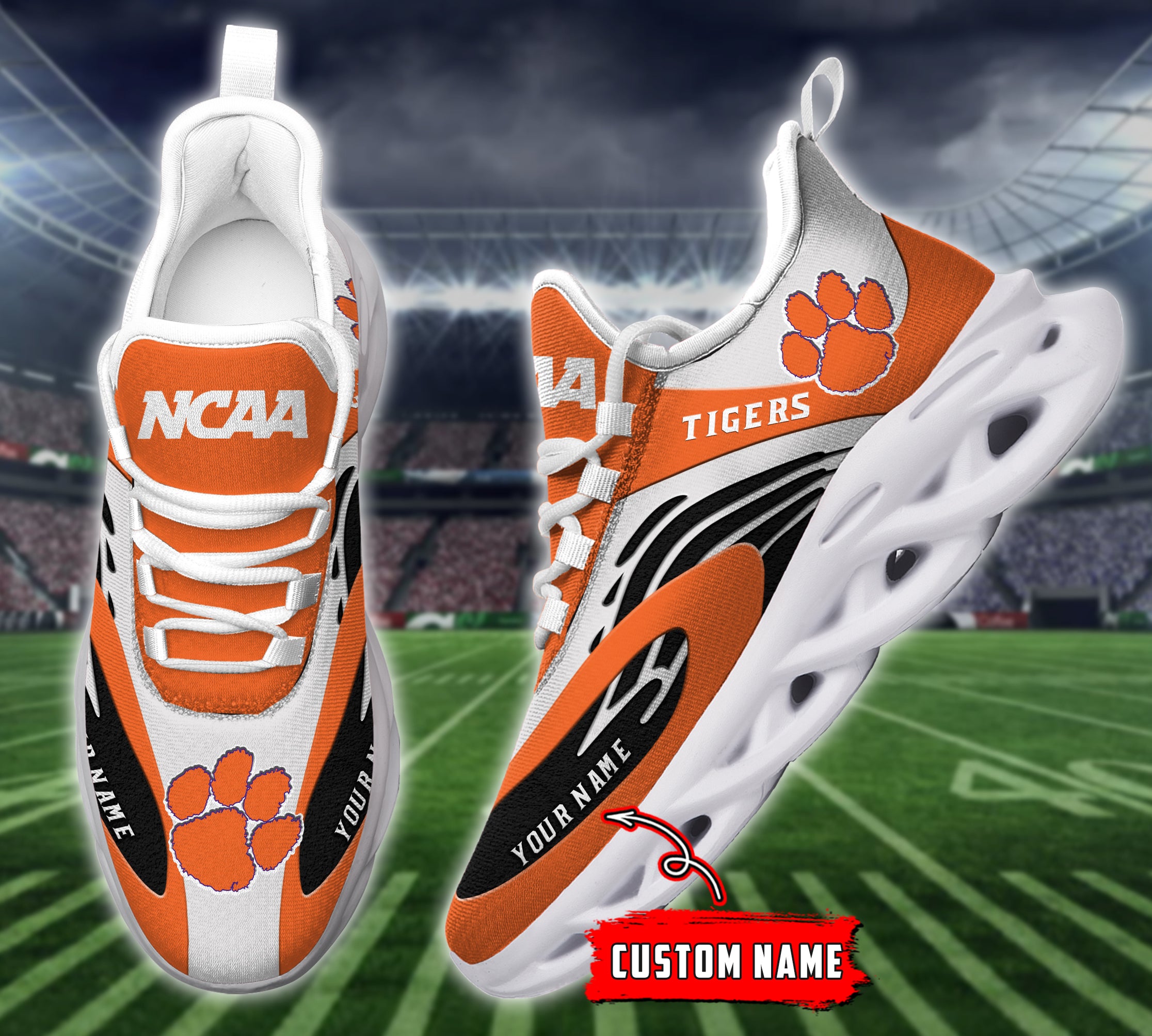Personalized Clemson Tigers NCAA Max Soul Shoes Sneakers for Men And Women – NCAA Fan Shoes, Team Sneakers