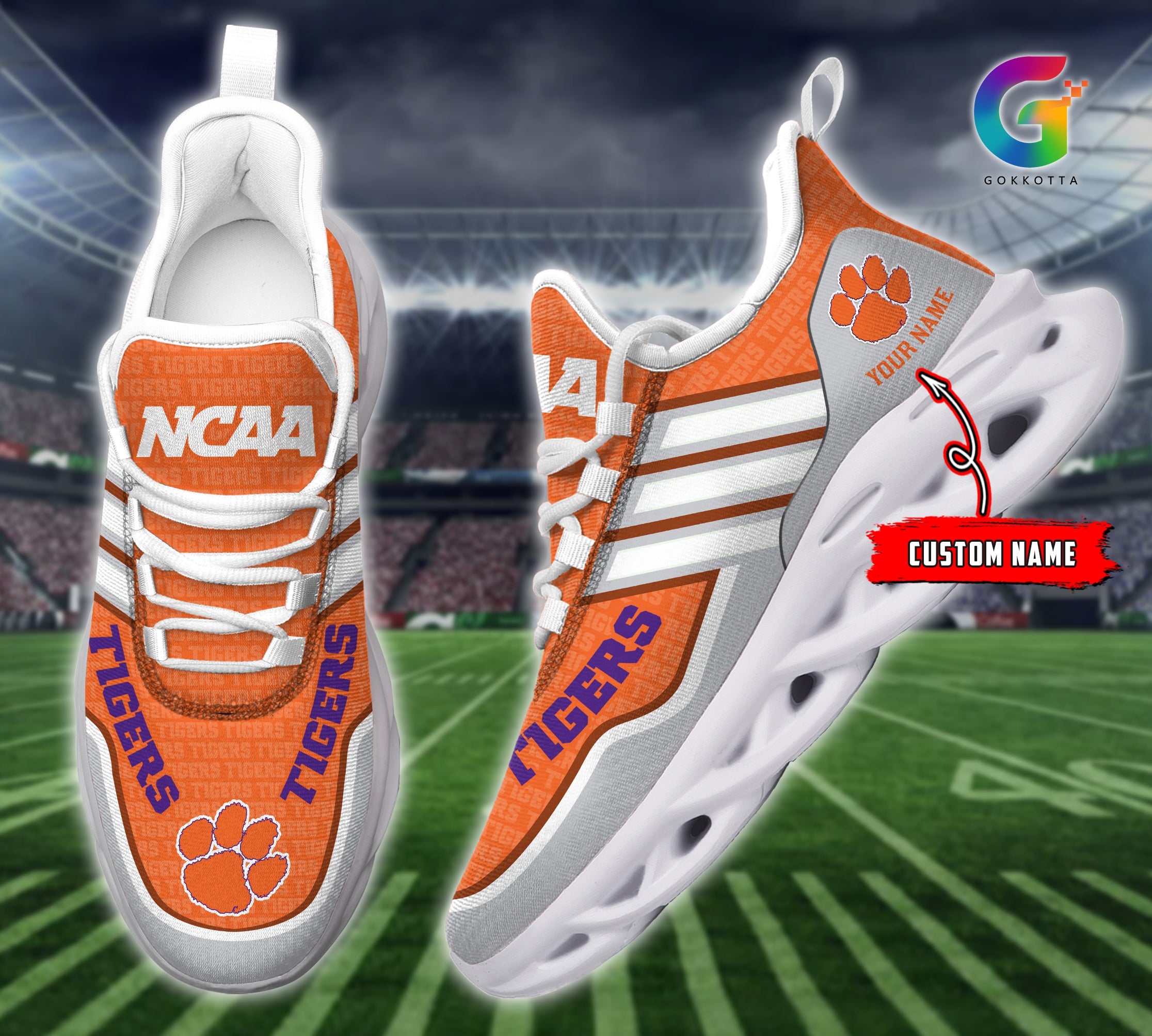 Personalized Clemson Tigers NCAA Max Soul Shoes Sneakers for Men And Women – NCAA Fan Shoes, Team Sneakers