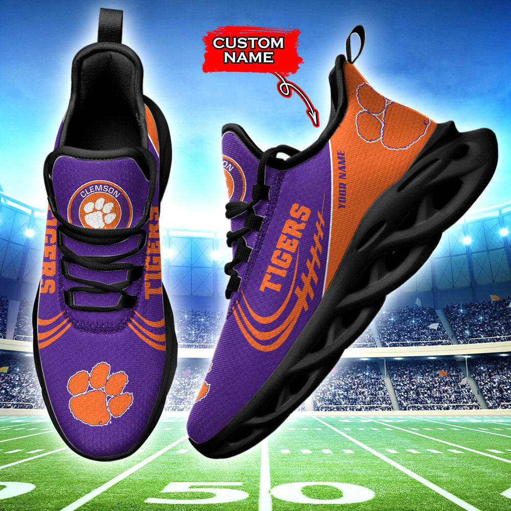 Personalized Clemson Tigers NCAA Max Soul Shoes Sneakers for Men And Women – NCAA Fan Shoes, Team Sneakers - Image 3