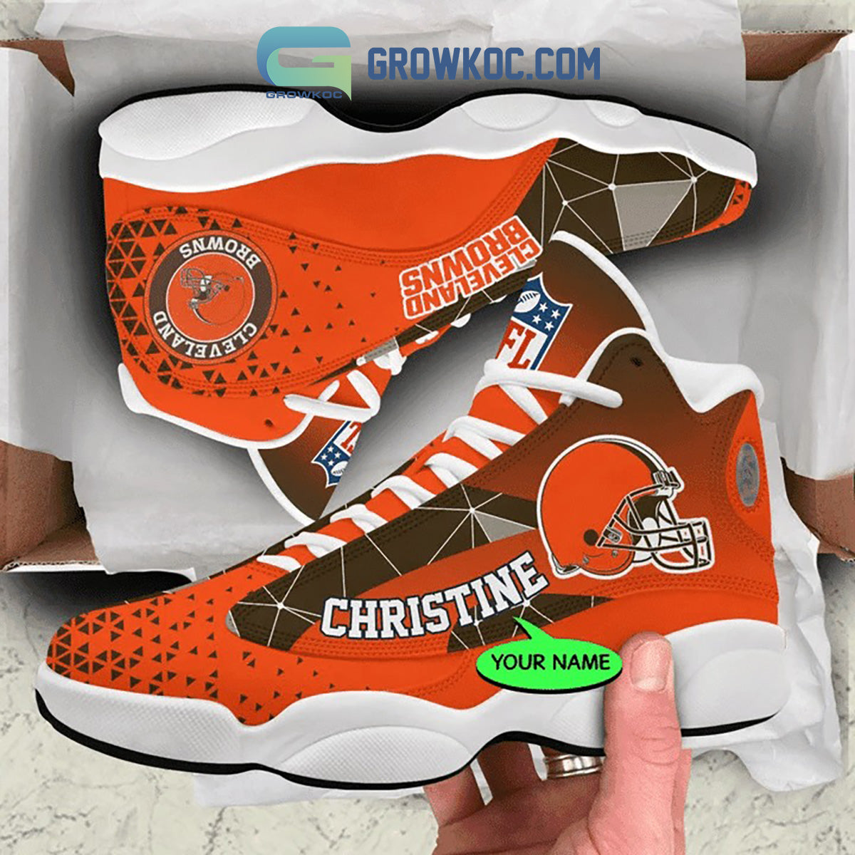 Personalized Cleveland Browns JD13 Sneakers Shoes for Men & Women | Custom Fan Gift