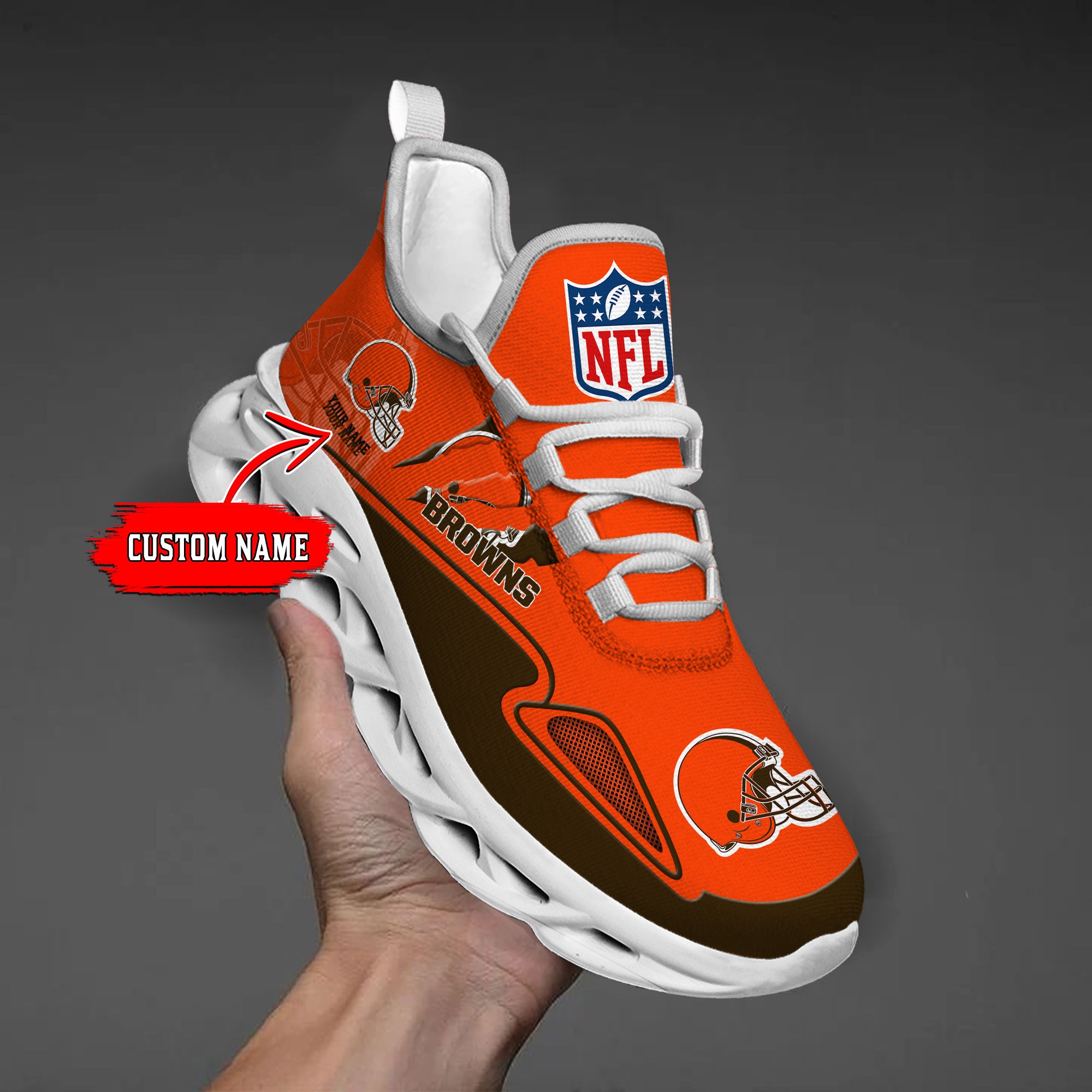Personalized Cleveland Browns Max Soul Shoes Sneakers for Men And Women – NFL Football Fan Shoes, Team Sneakers