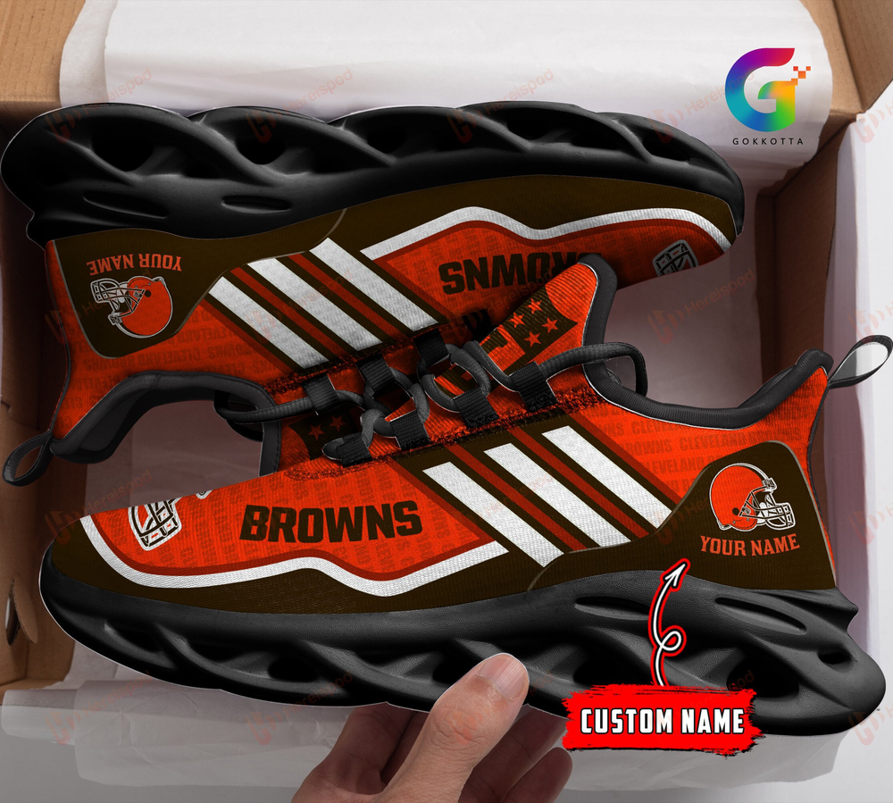 Personalized Cleveland Browns Max Soul Shoes Sneakers for Men And Women – NFL Football Fan Shoes, Team Sneakers