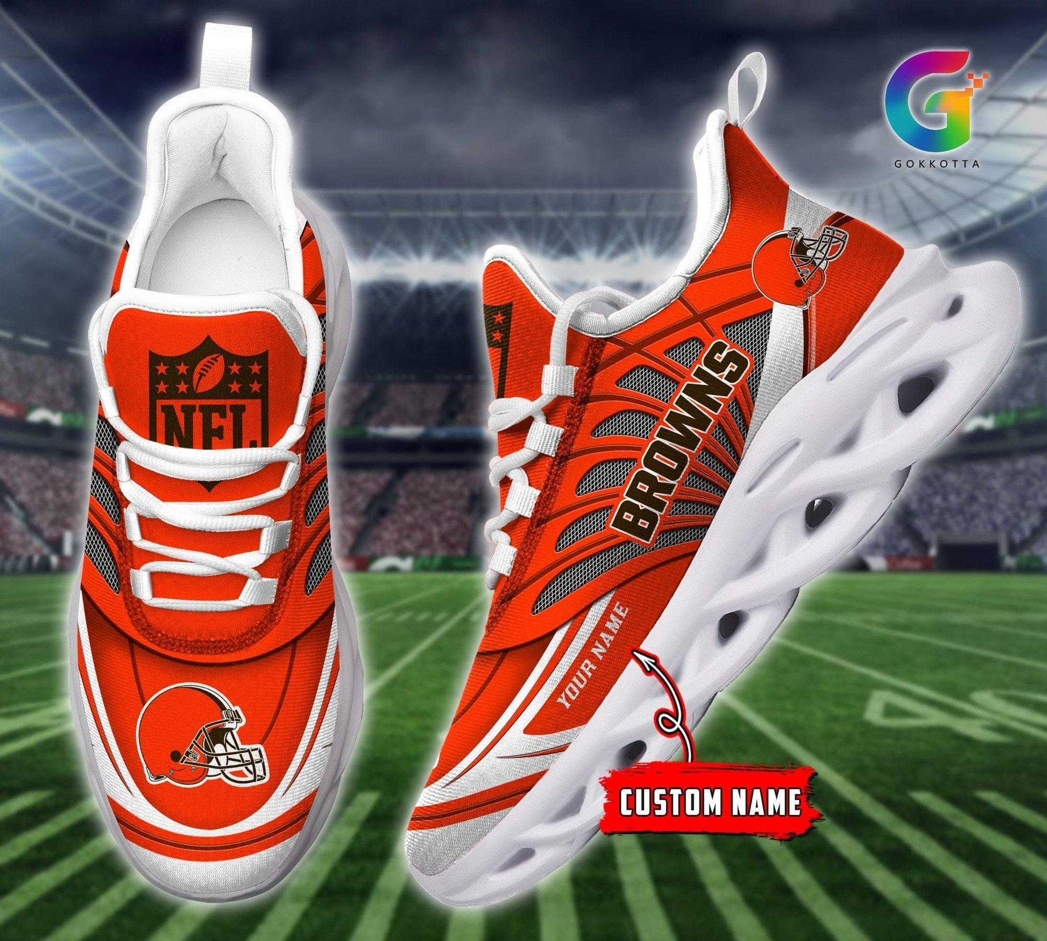 Personalized Cleveland Browns Max Soul Shoes Sneakers for Men And Women – NFL Football Fan Shoes, Team Sneakers
