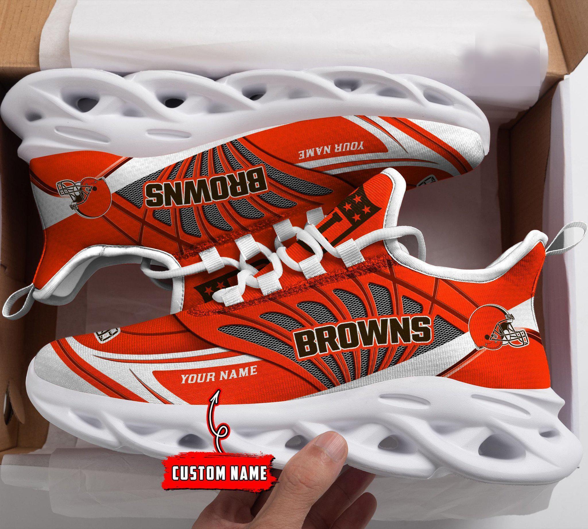 Personalized Cleveland Browns Max Soul Shoes Sneakers for Men And Women – NFL Football Fan Shoes, Team Sneakers