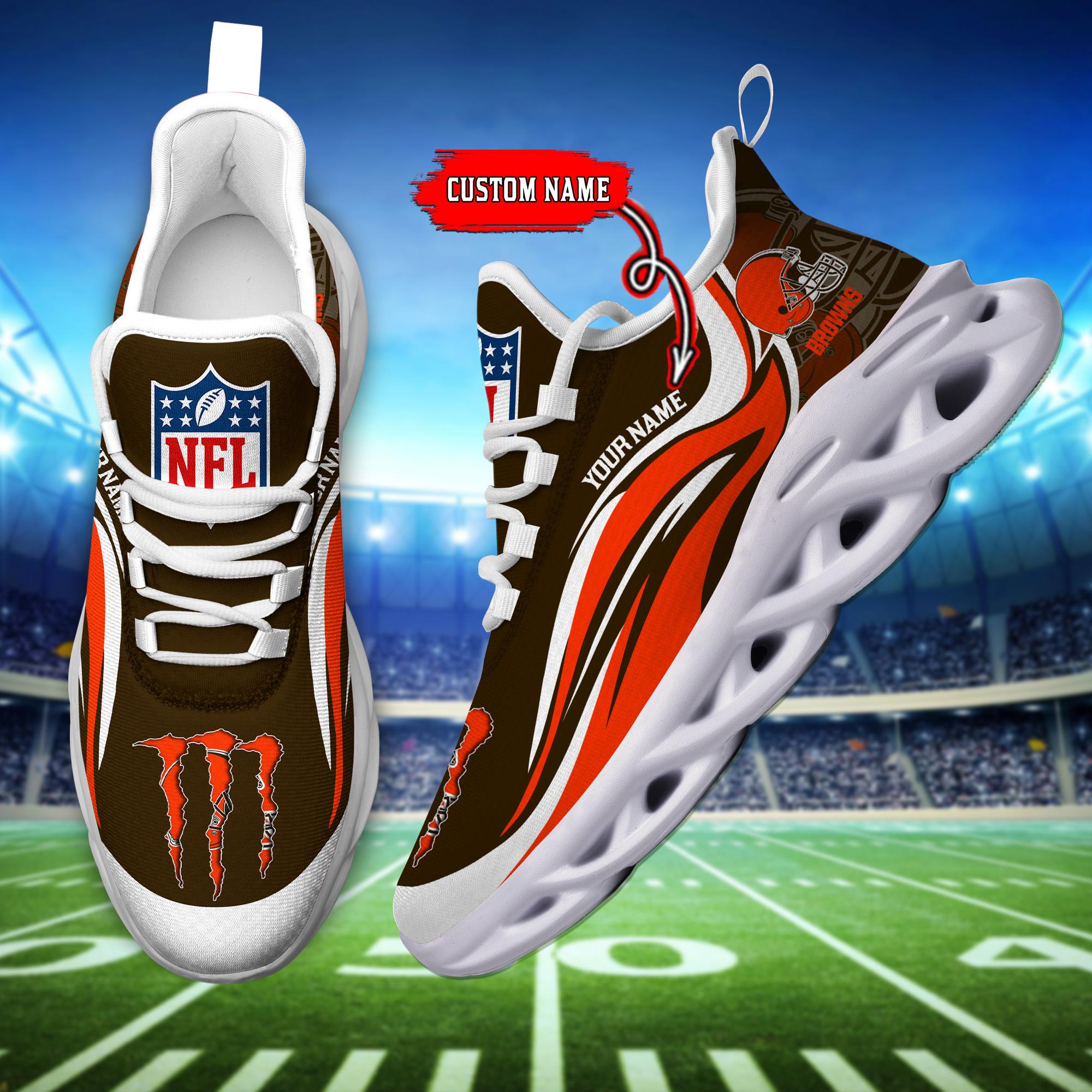 Personalized Cleveland Browns Max Soul Shoes Sneakers for Men And Women – NFL Football Fan Shoes, Team Sneakers
