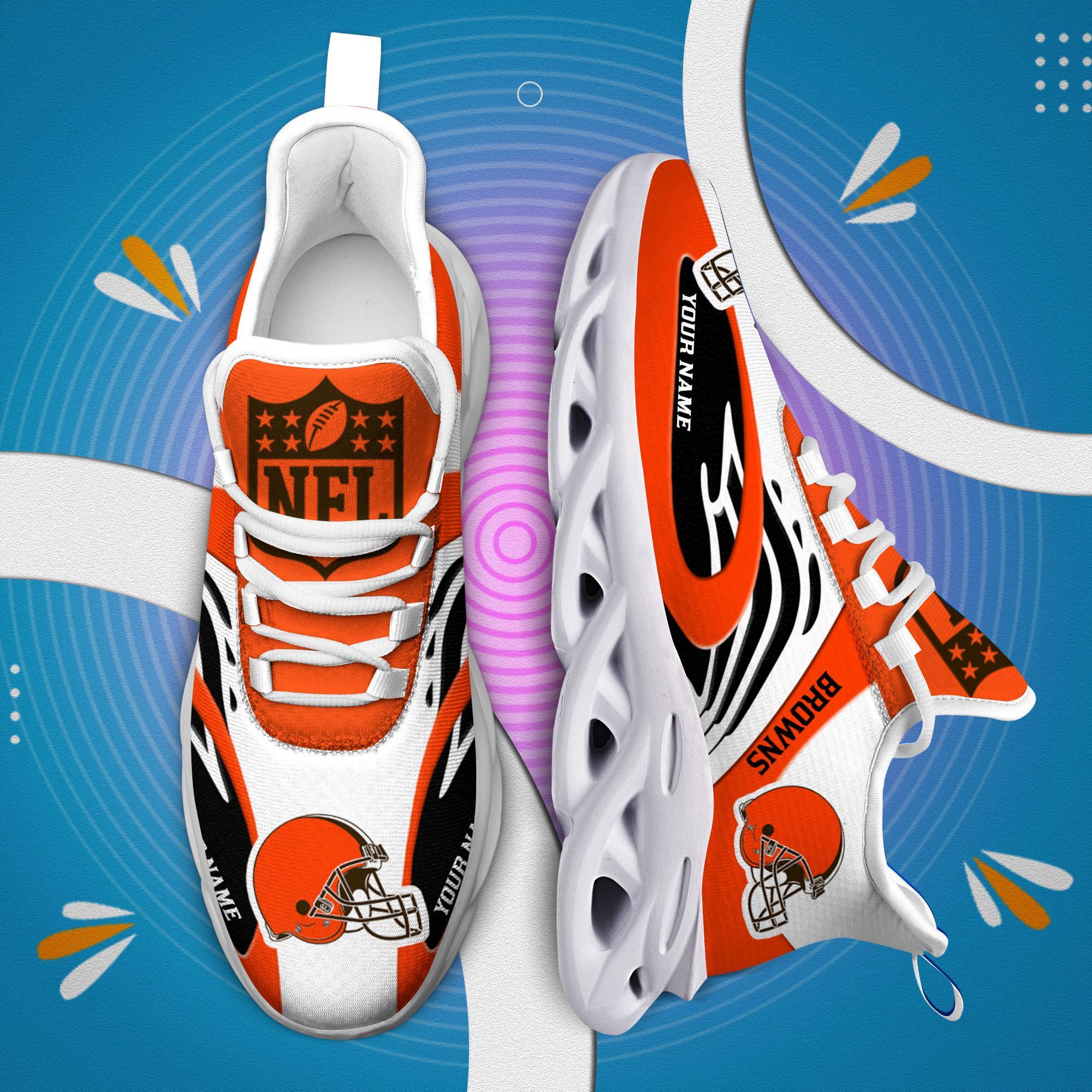 Personalized Cleveland Browns Max Soul Shoes Sneakers for Men And Women – NFL Football Fan Shoes, Team Sneakers