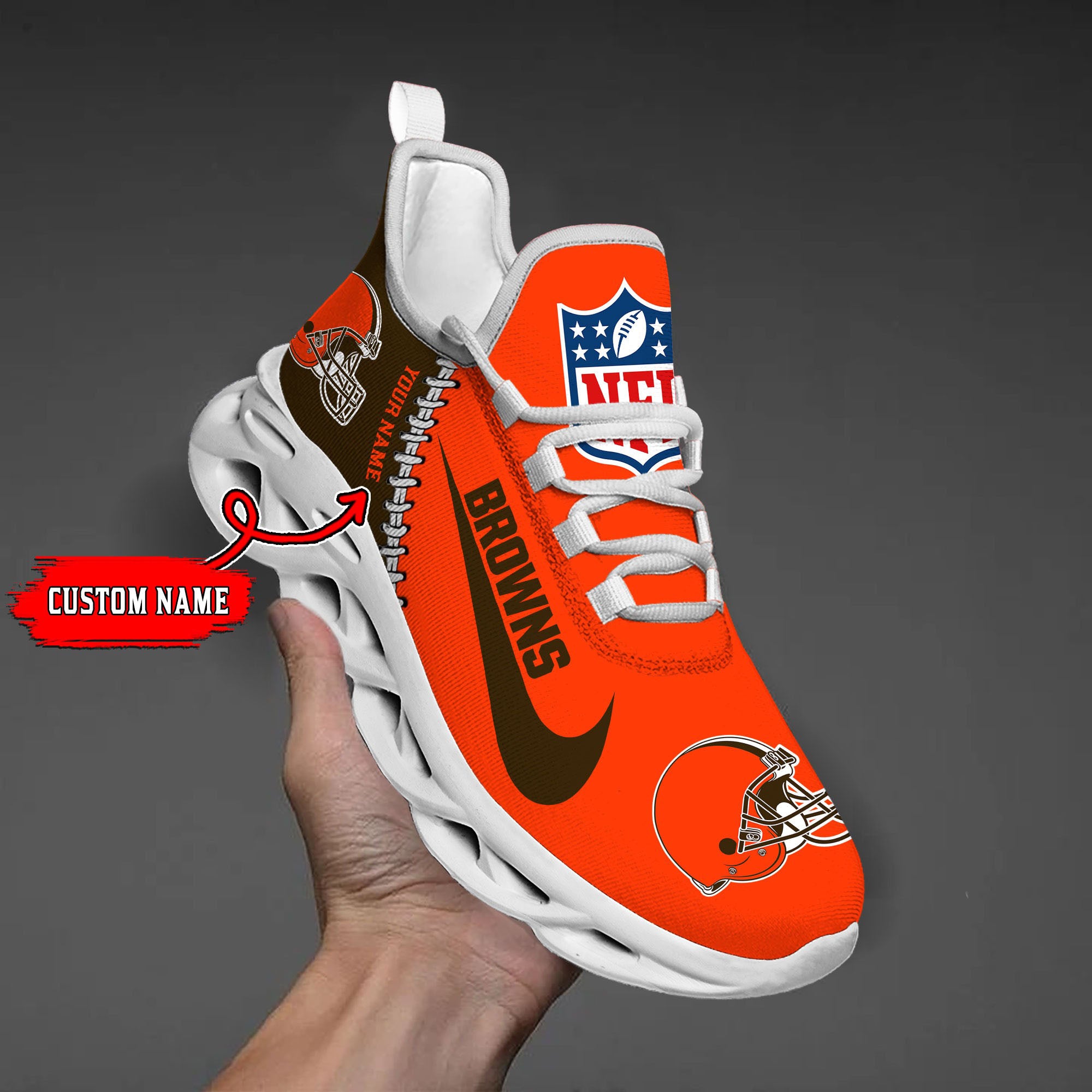 Personalized Cleveland Browns NFL Max Soul Shoes Sneakers for Men And Women – NFL Football Fan Shoes, Team Sneakers